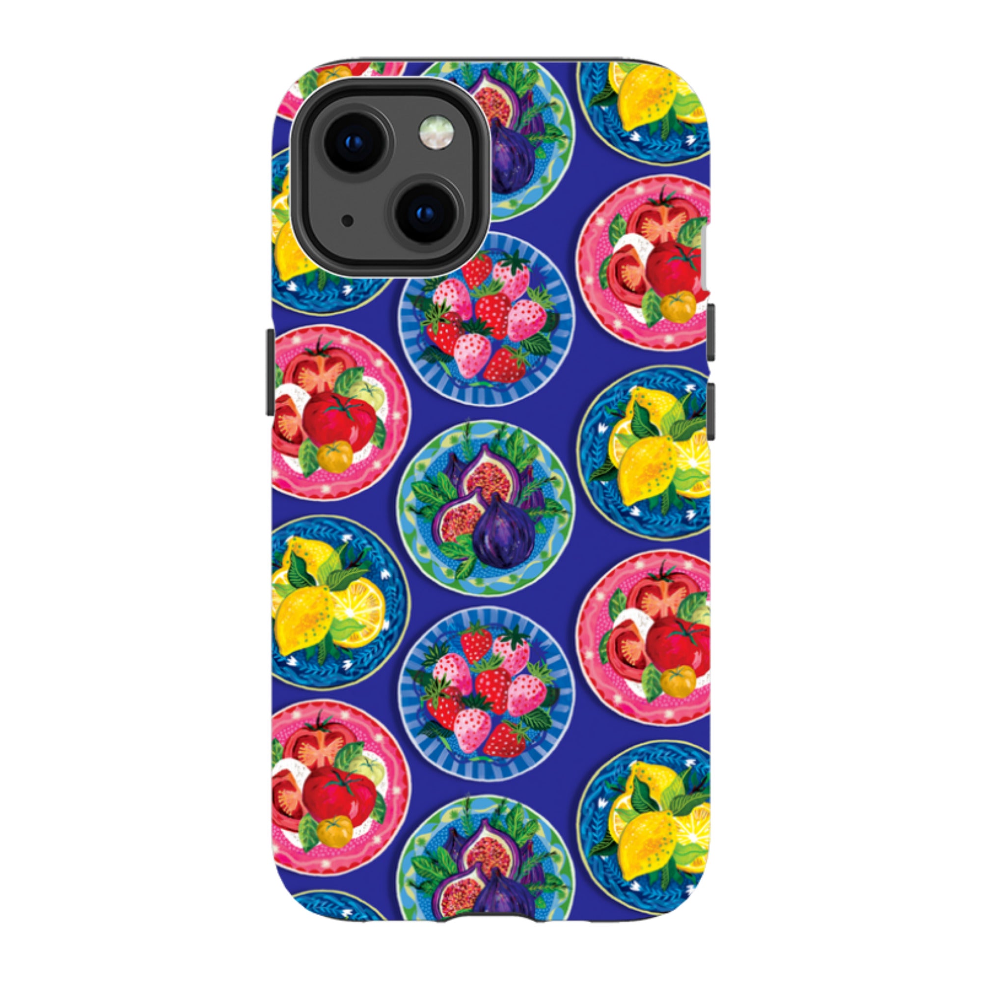 iPhone Tough Case - Summer Plates Blue By Emma Frances Grant