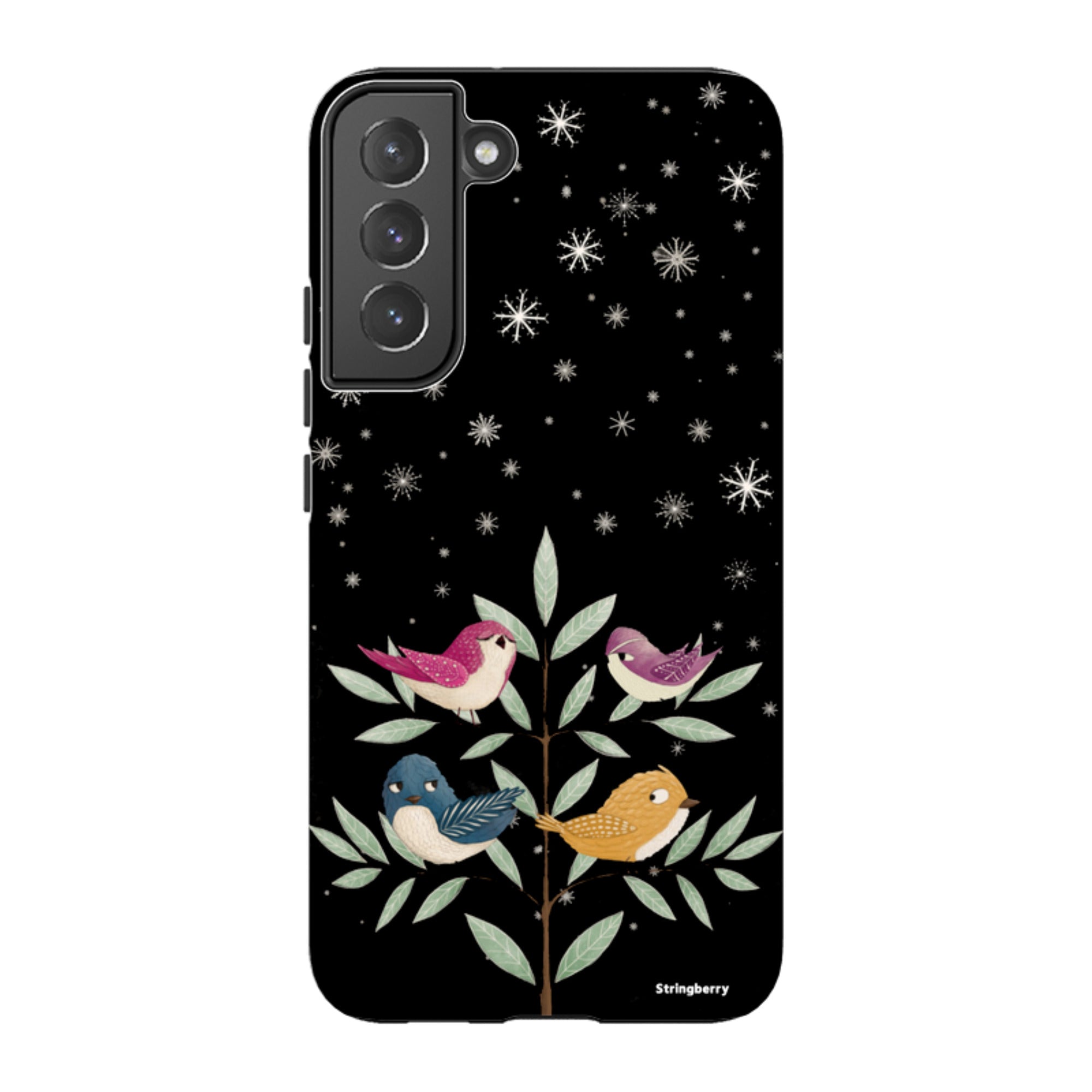 Samsung Tough Case - Garden Birds Black By Maja Lindberg