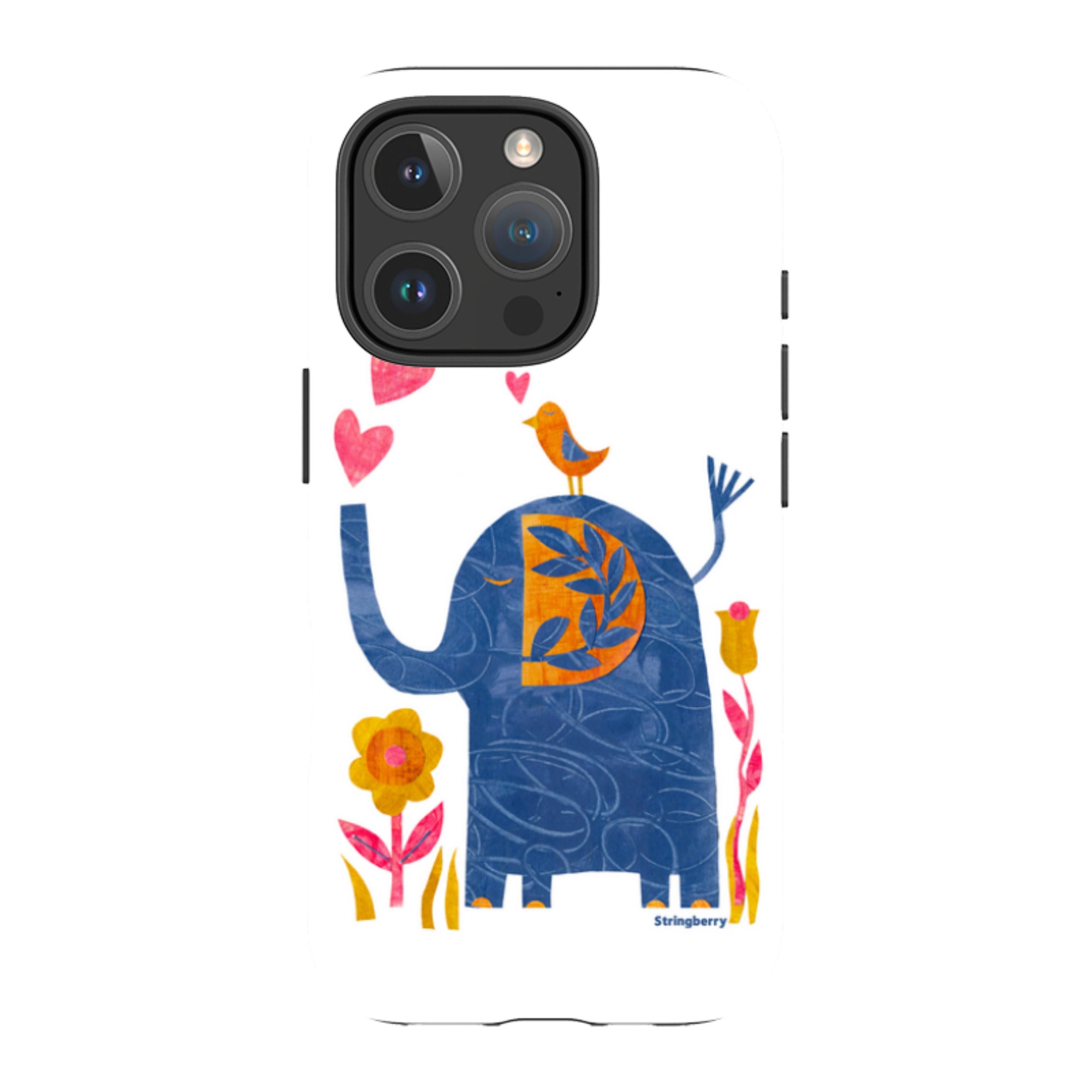 iPhone Tough Case - Elephant In Love By Tracey English