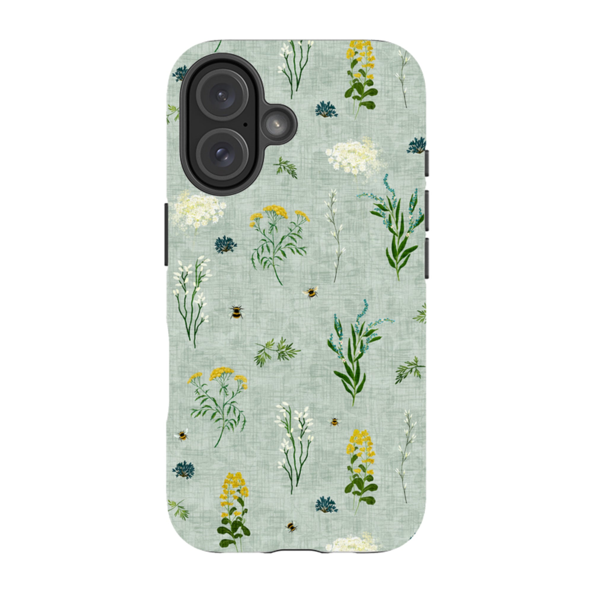 iPhone MagSafe Tough Case - Song Bird Florals and Bees By Katherine Quinn