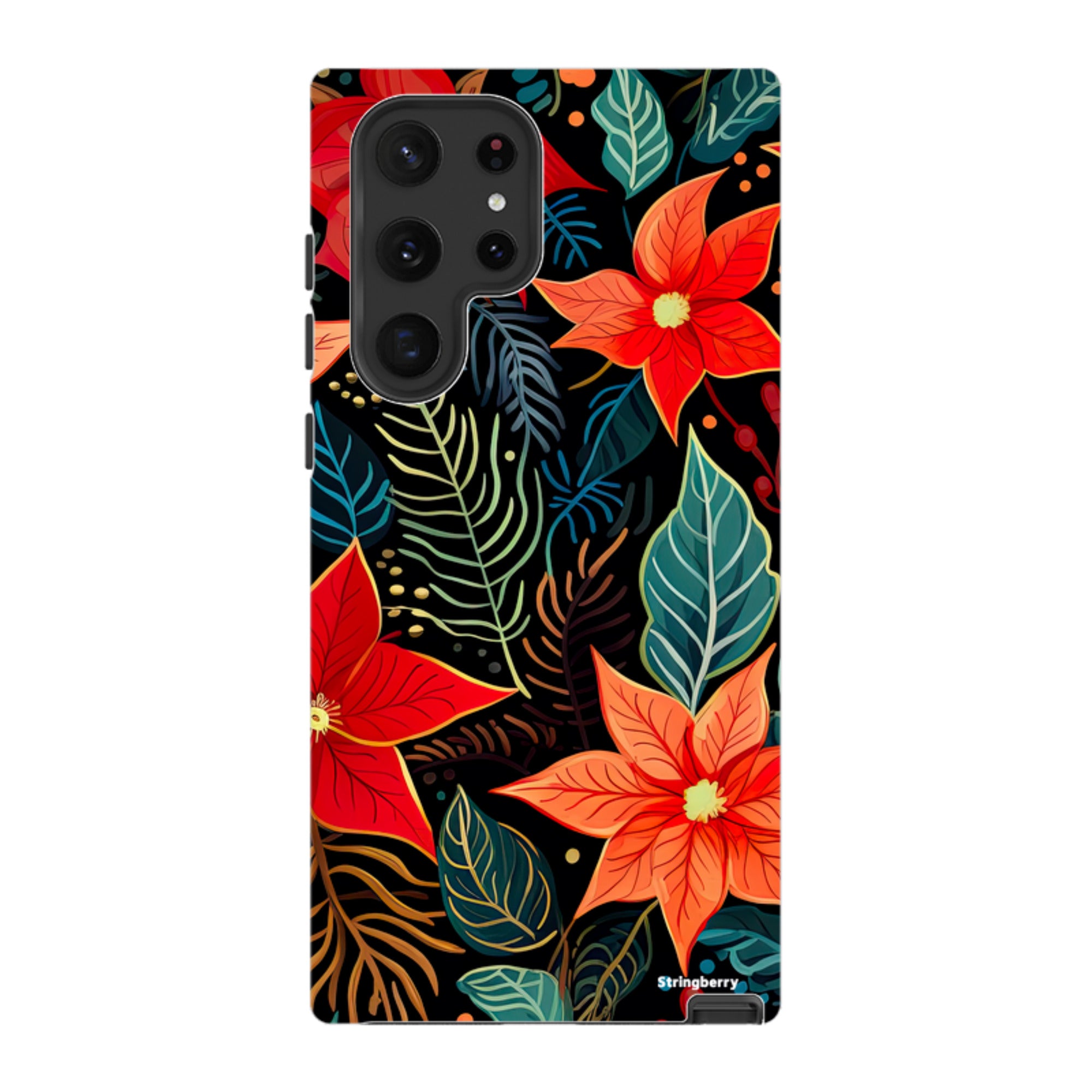 Samsung Tough Case -Red Winter Floral