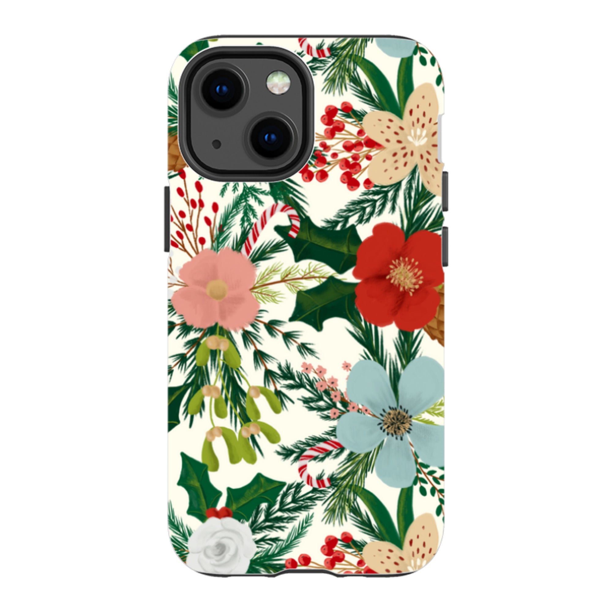 iPhone Tough Case - Christmas Florals By Abby Jacobs