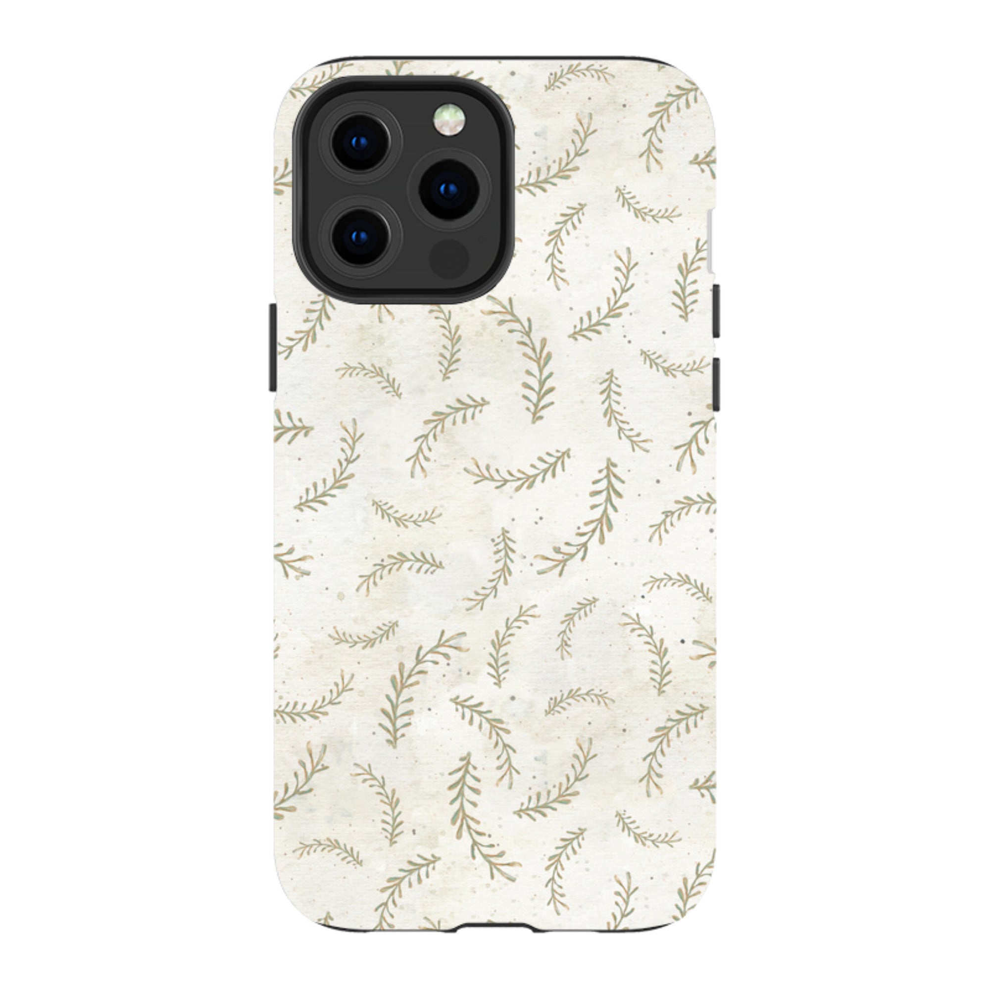 iPhone Tough Case - Feathers Grey By Katherine Quinn