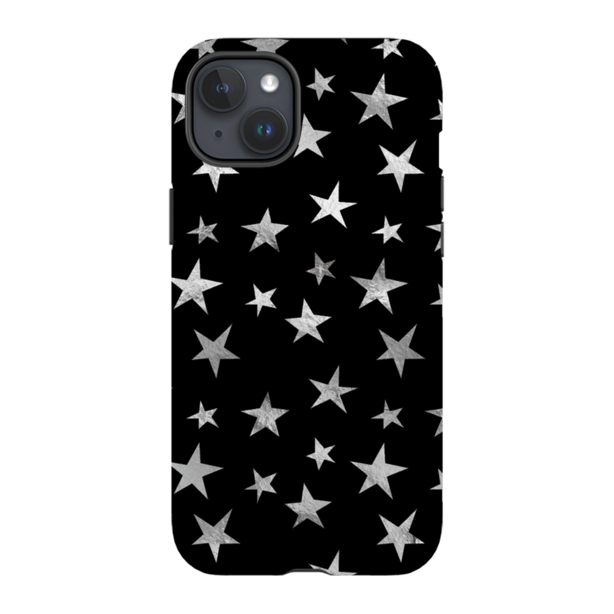 iPhone Tough Case - Black and Silver Stars
