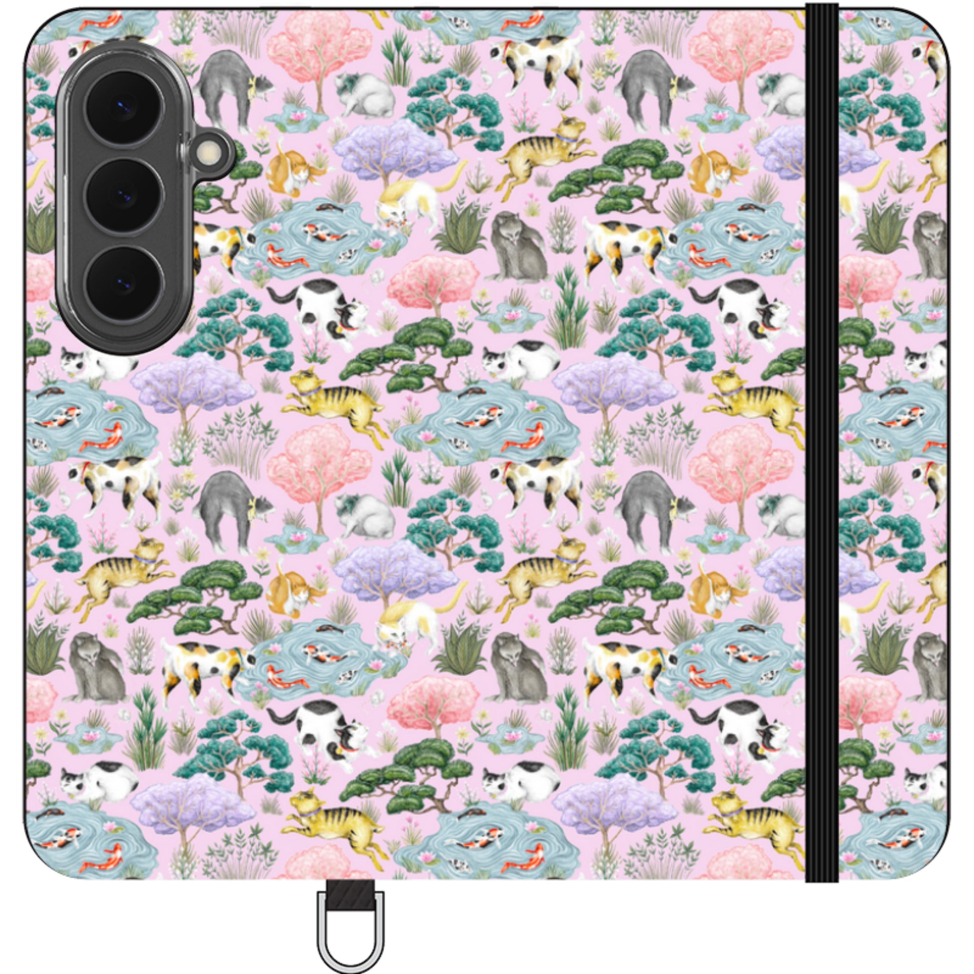 Cat Garden Wallet Case By Catherine Rowe
