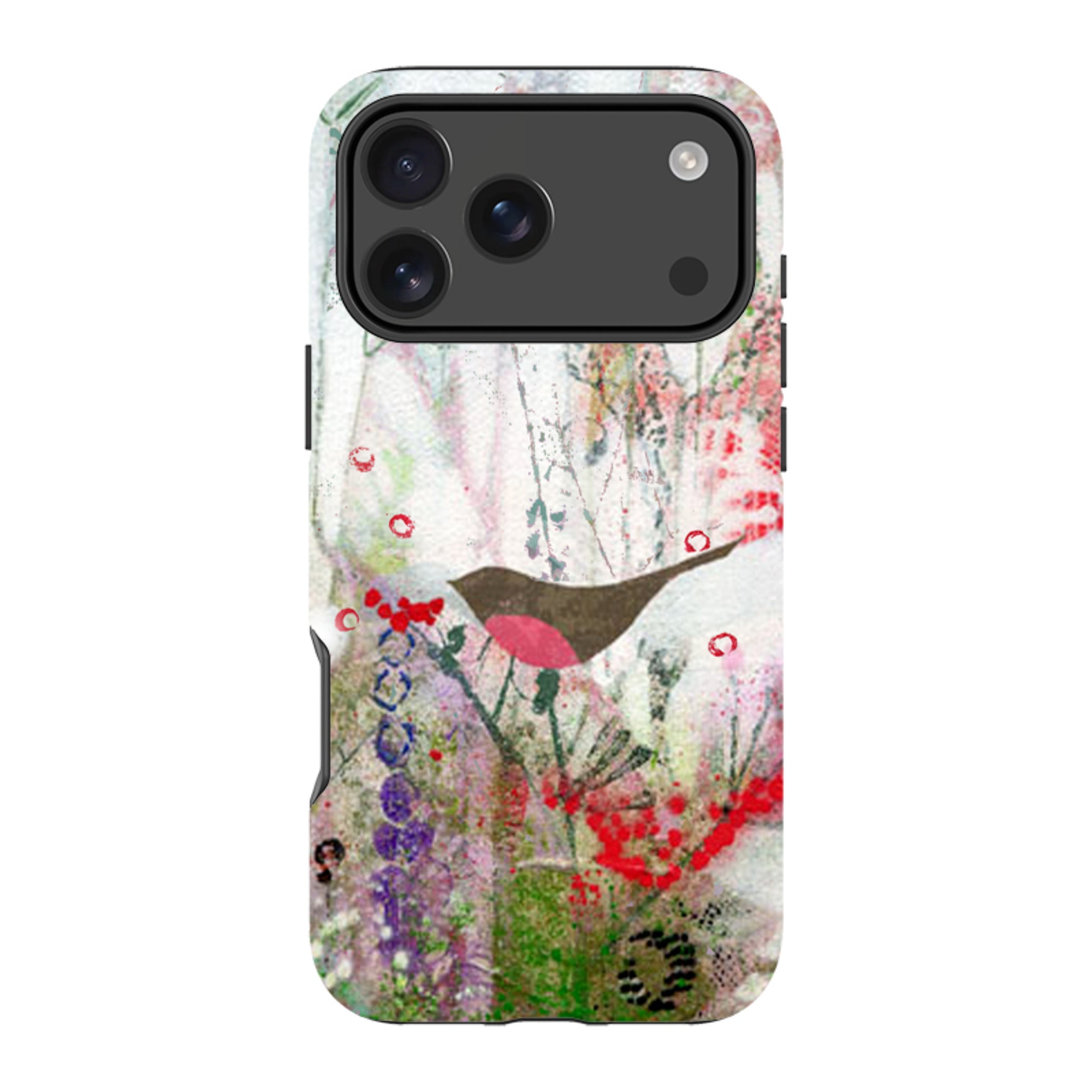 iPhone MagSafe Tough Case -  Robin and Berries By Tiffany Lynch