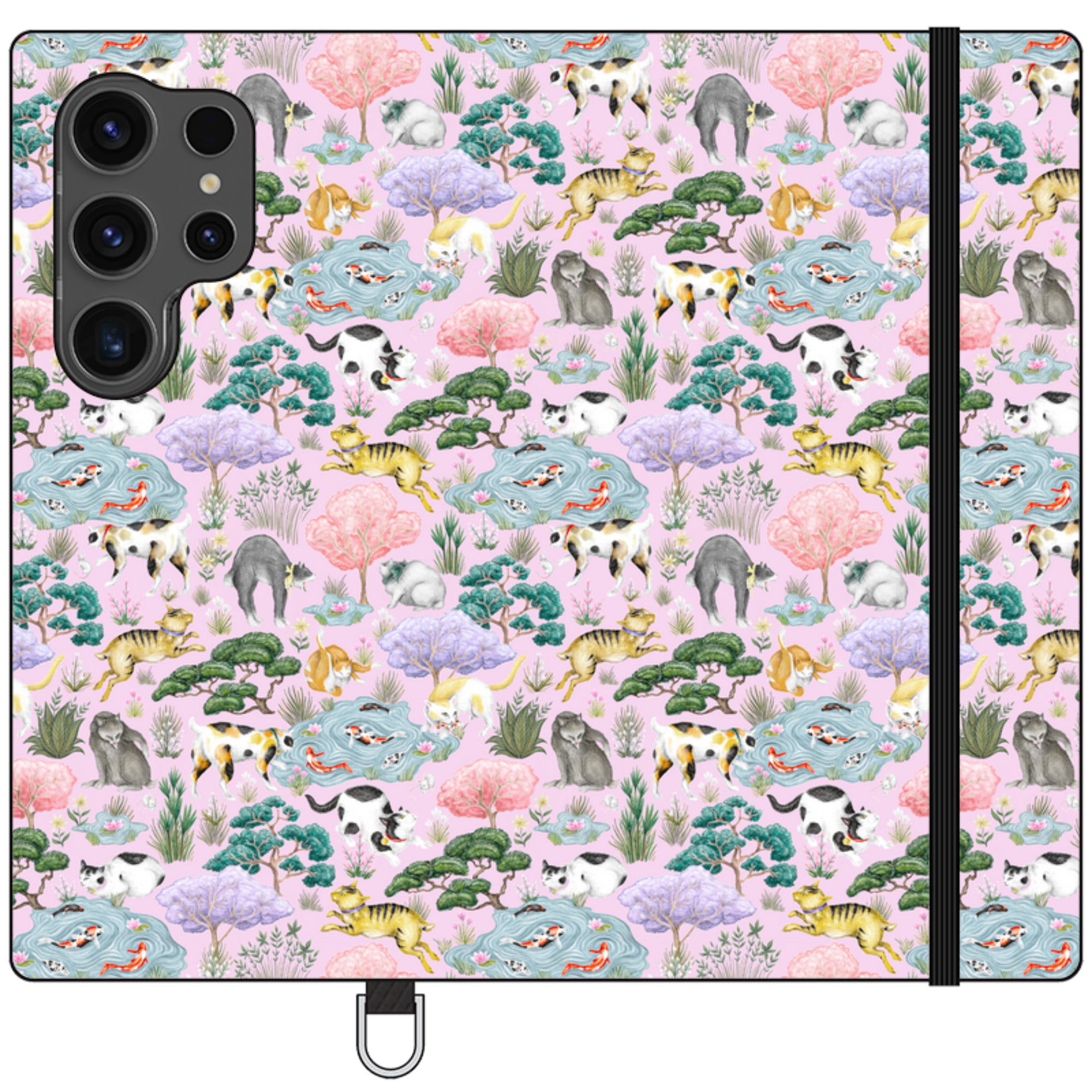 Cat Garden Wallet Case By Catherine Rowe