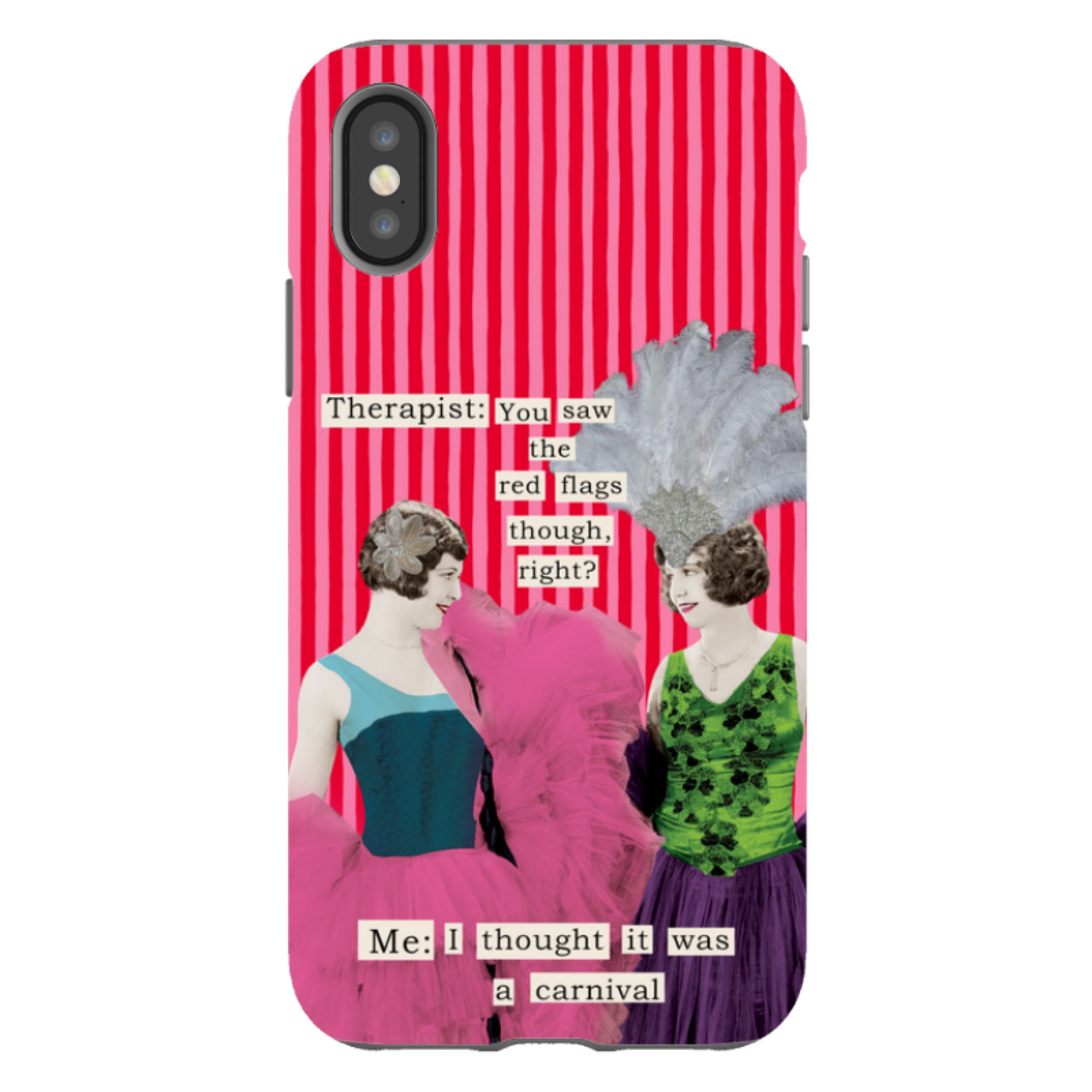 iPhone Tough Case - Therapist Red Flag By Clare Jordan