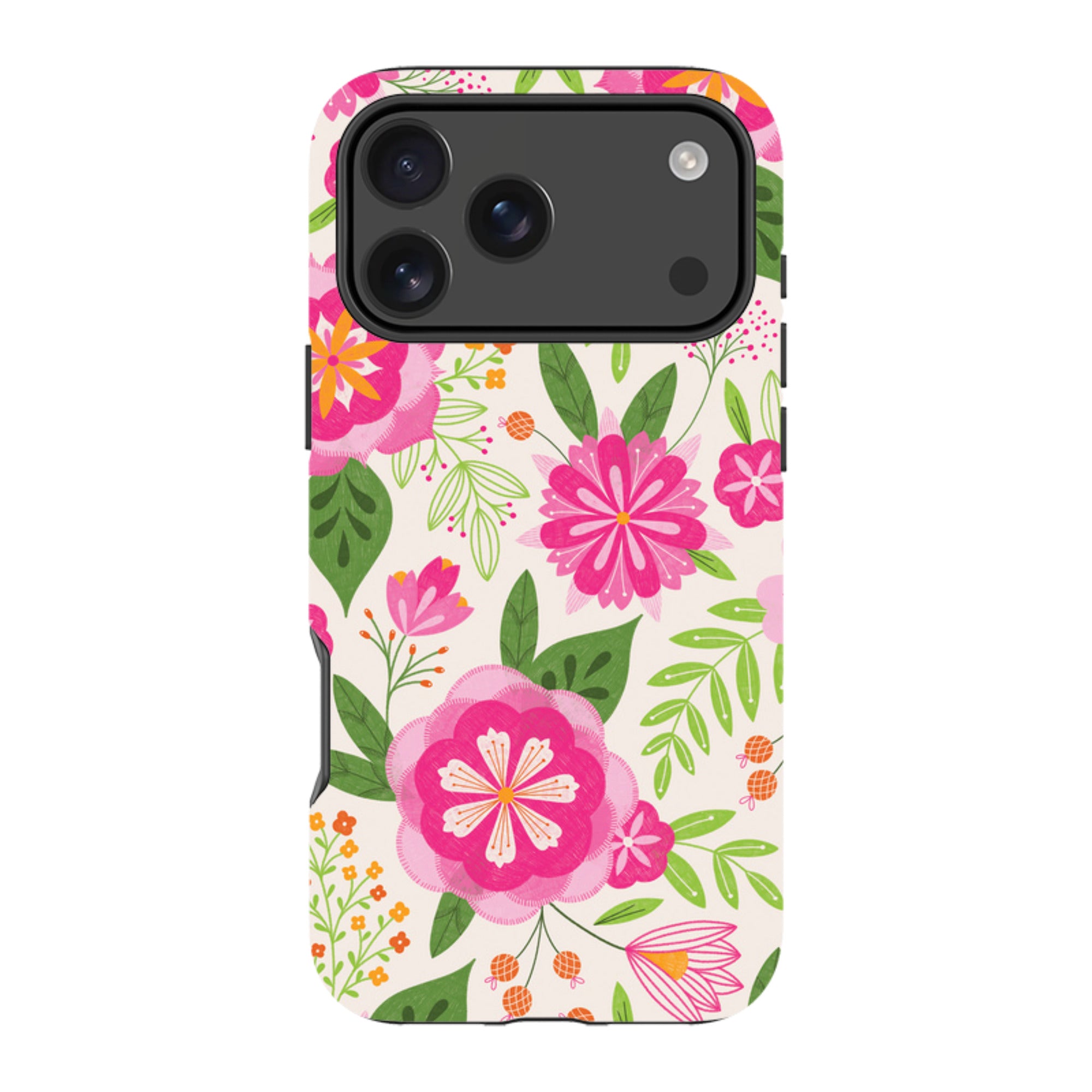 iPhone Tough Case - Big Bold Blooms Ivory By Jenny Zemanek