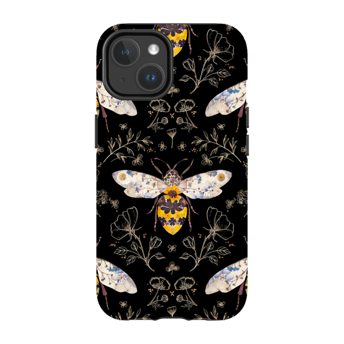 iPhone MagSafe Tough Case - Midnight Bumble Bee By Helen Ahpornsiri