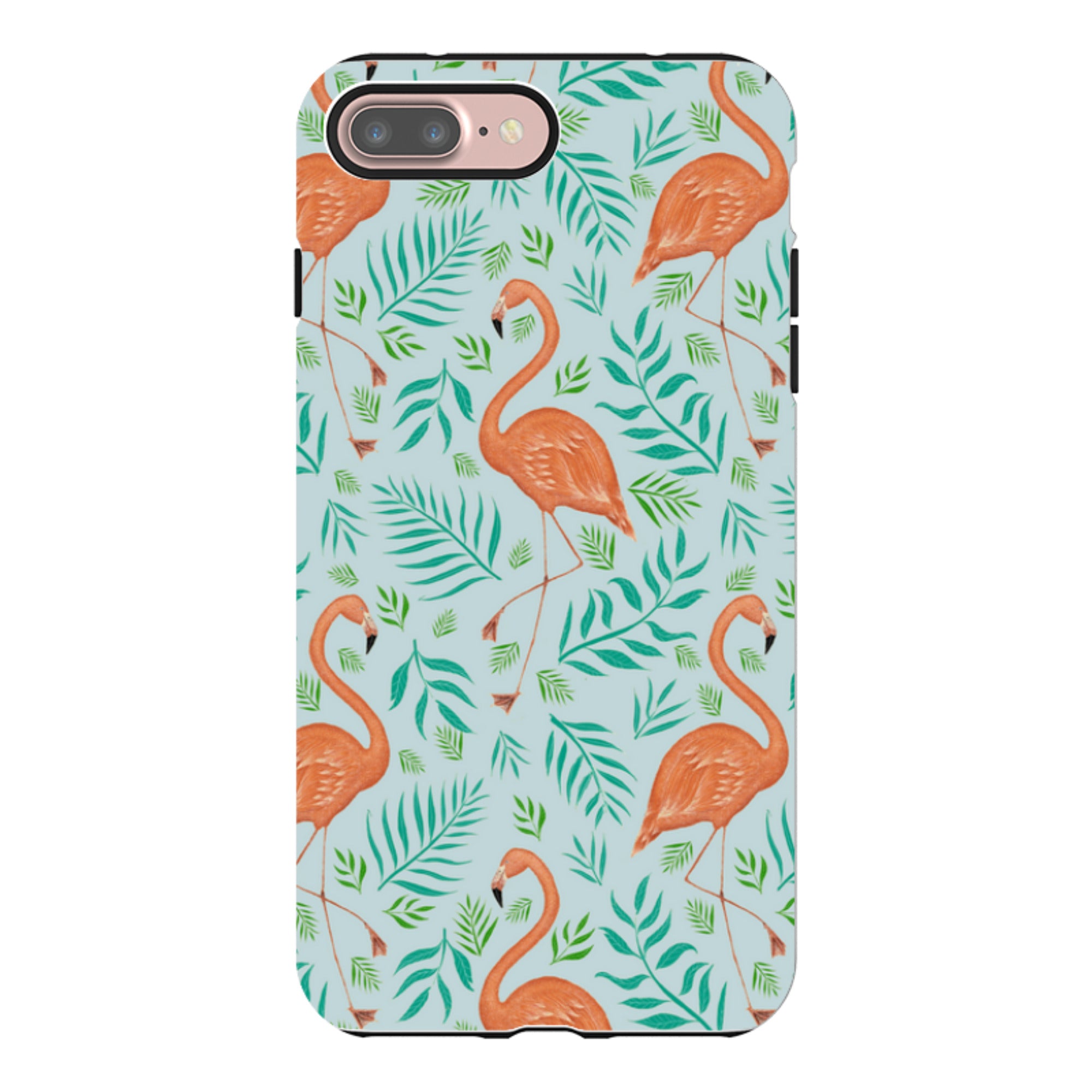 iPhone Tough Case - Flamingo Pattern By Catherine Rowe