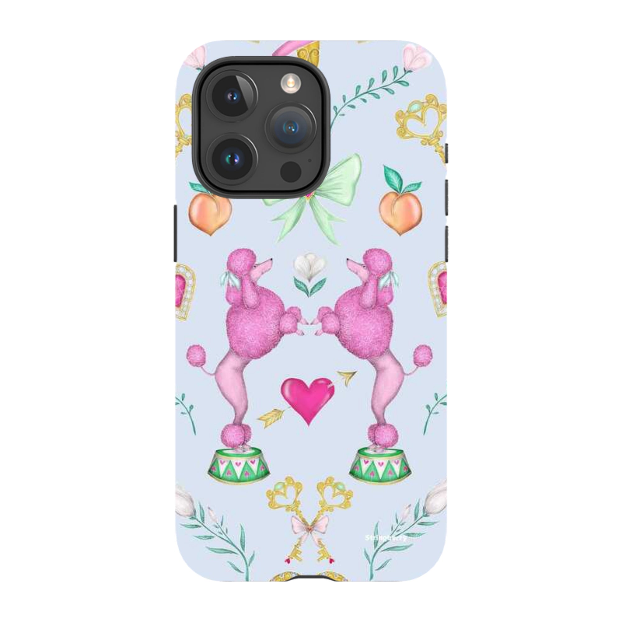 iPhone MagSafe Tough Case - Pink Poodle Parlour Powder By Catherine Rowe