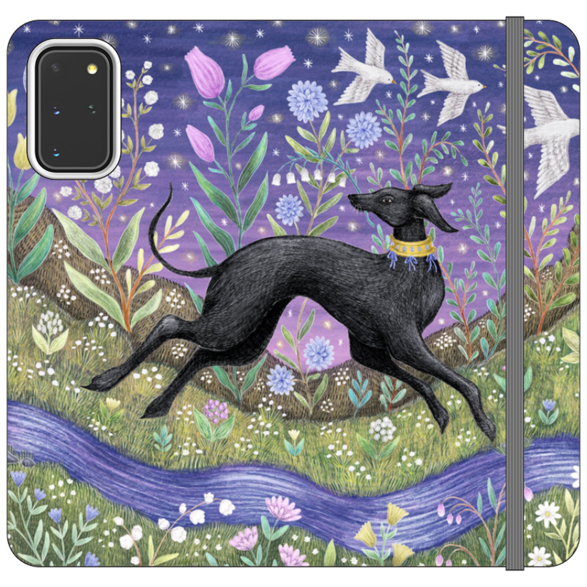 Meadow Hound Wallet Case By Catherine Rowe