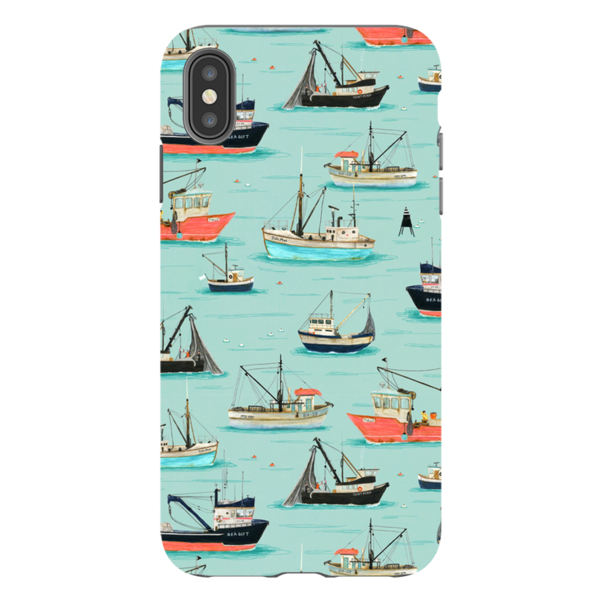 iPhone Tough Case - Fishing Boats By Katherine Quinn