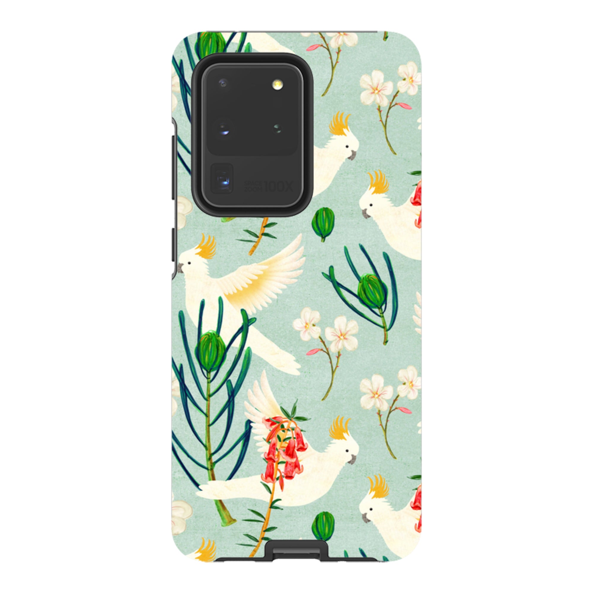 Samsung Tough Case - Cockatoo And Flowers By Katherine Quinn