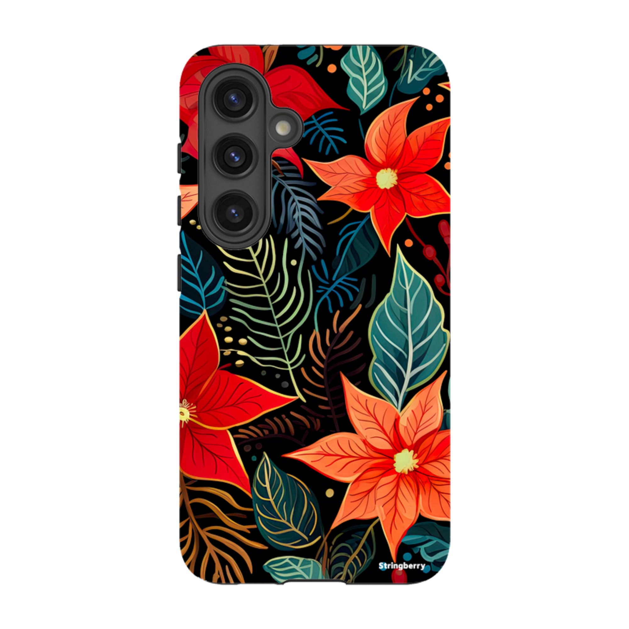 Samsung Tough Case -Red Winter Floral