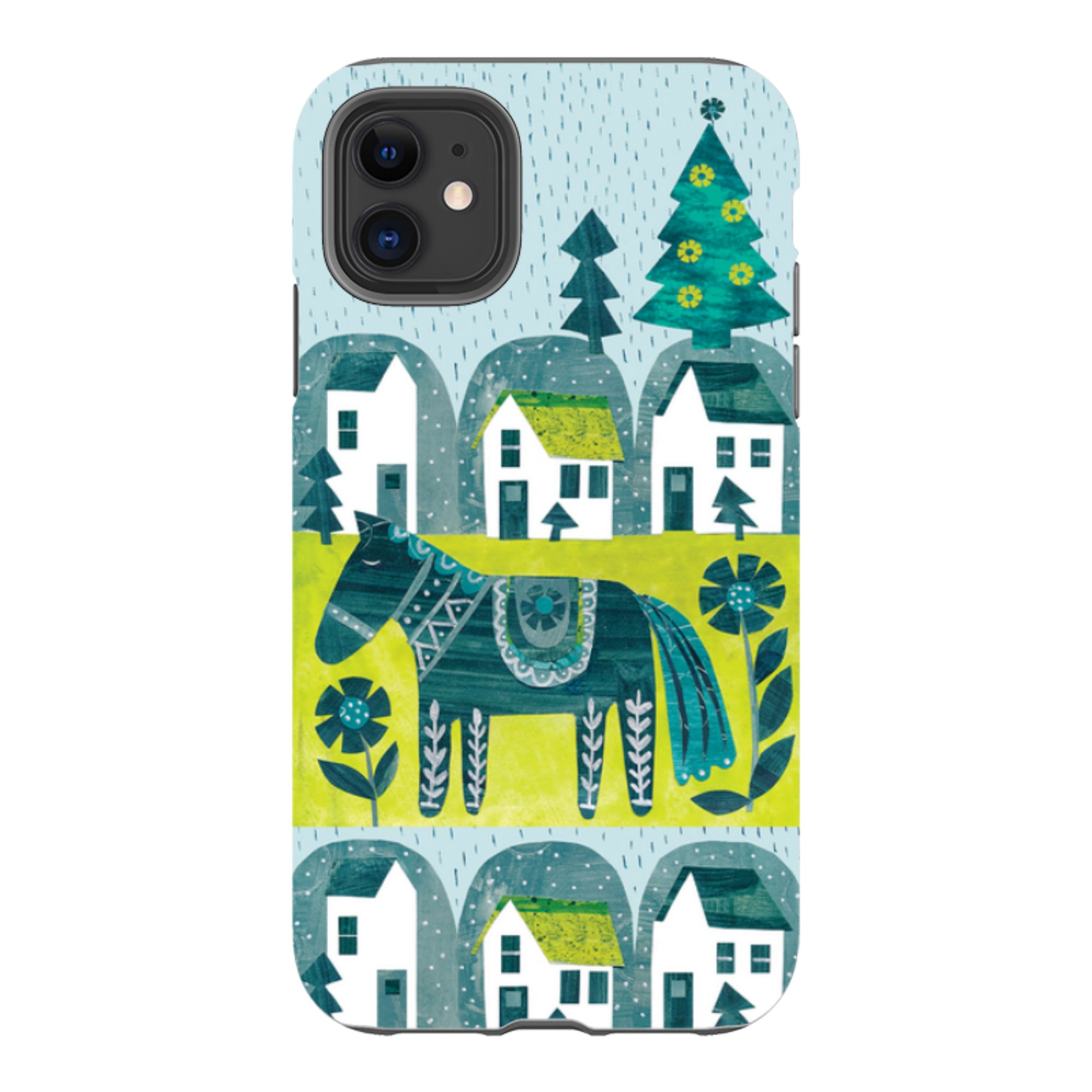 iPhone Tough Case - Winter Dala Horse By Tracey English