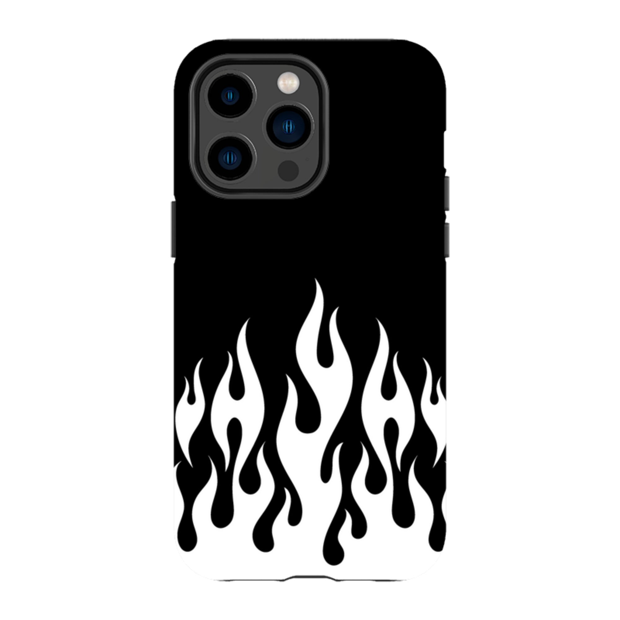 iPhone Tough Case - White Flames