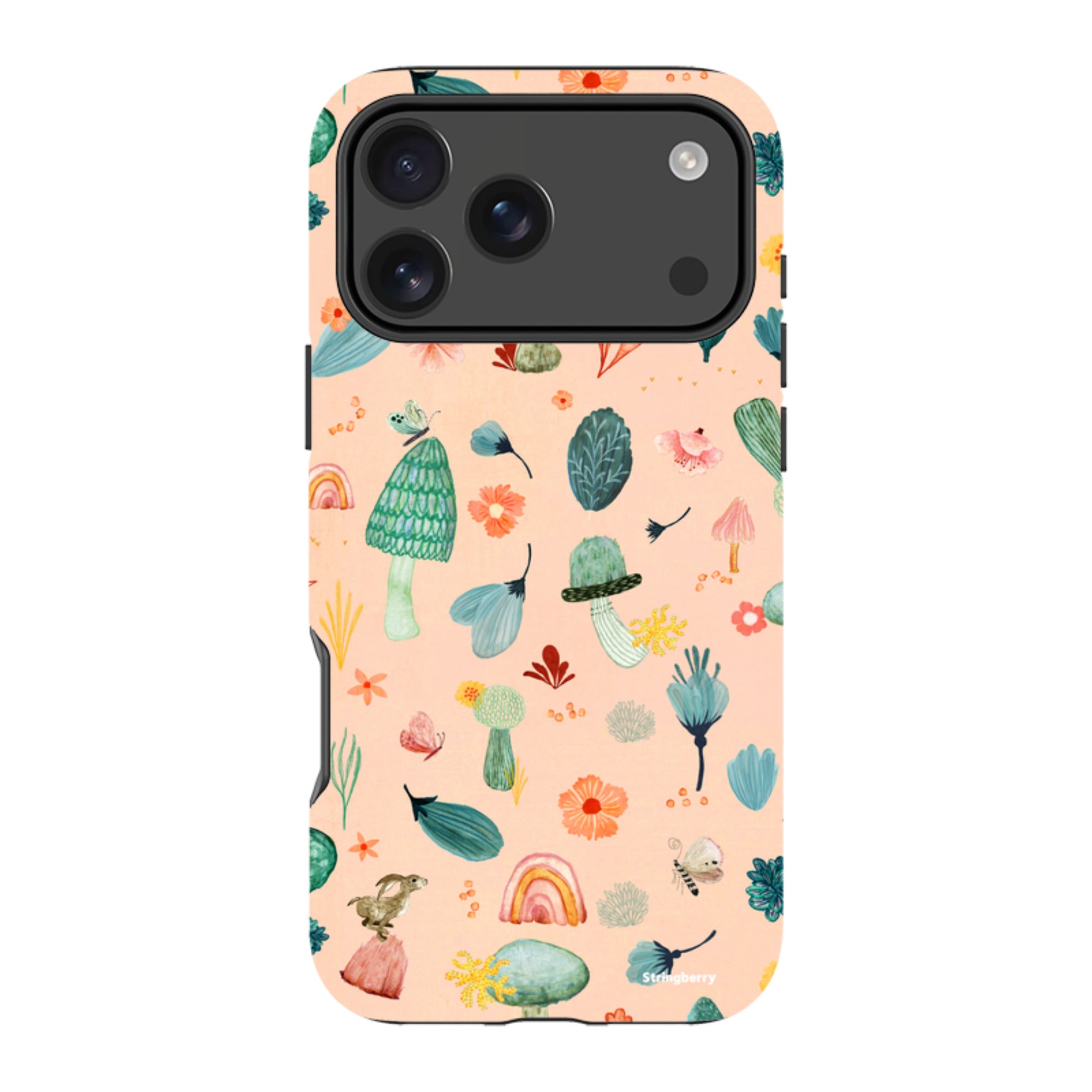 iPhone Tough Case - Mushroom World Pink By Katherine Quinn