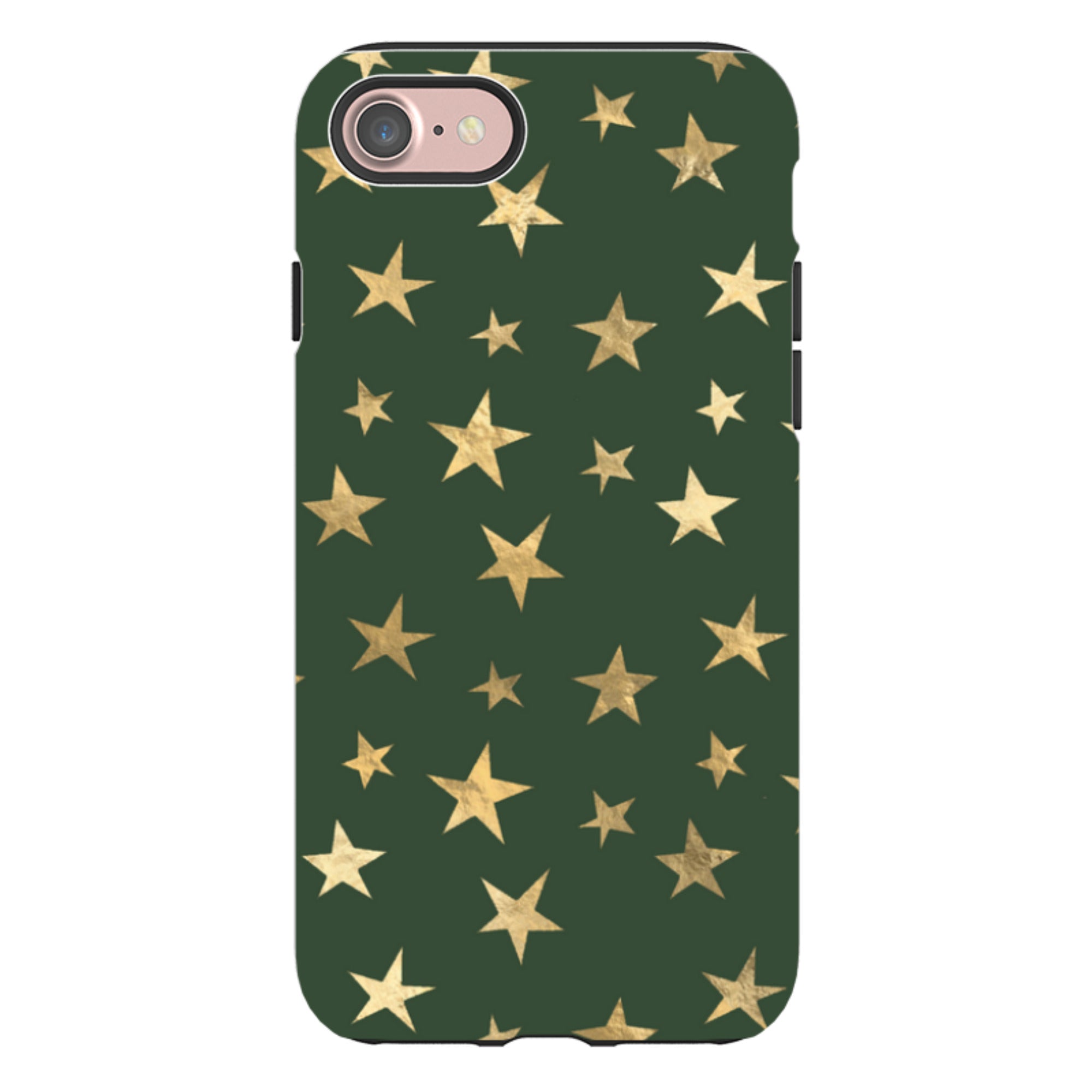 iPhone Tough Case - Green and Gold Stars