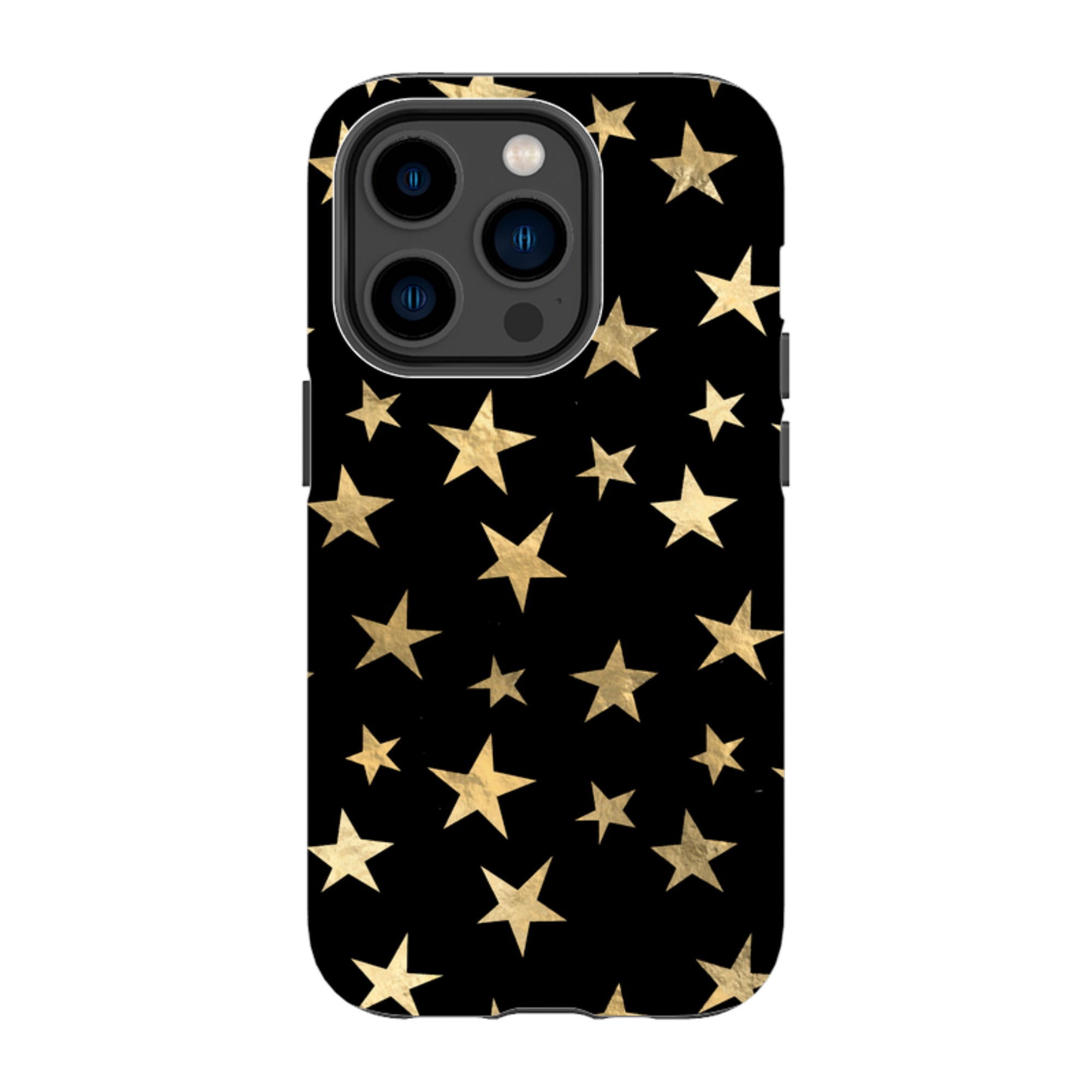 iPhone Tough Case - Black and Gold Stars