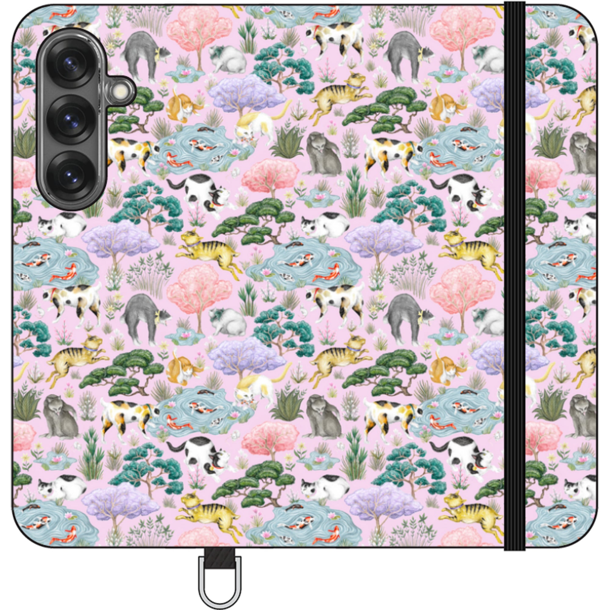 Cat Garden Wallet Case By Catherine Rowe