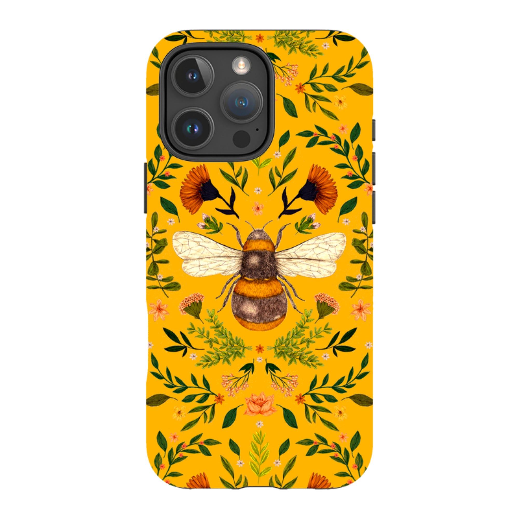 iPhone Tough Case - Botanical Bee Honey By Jade Mosinski