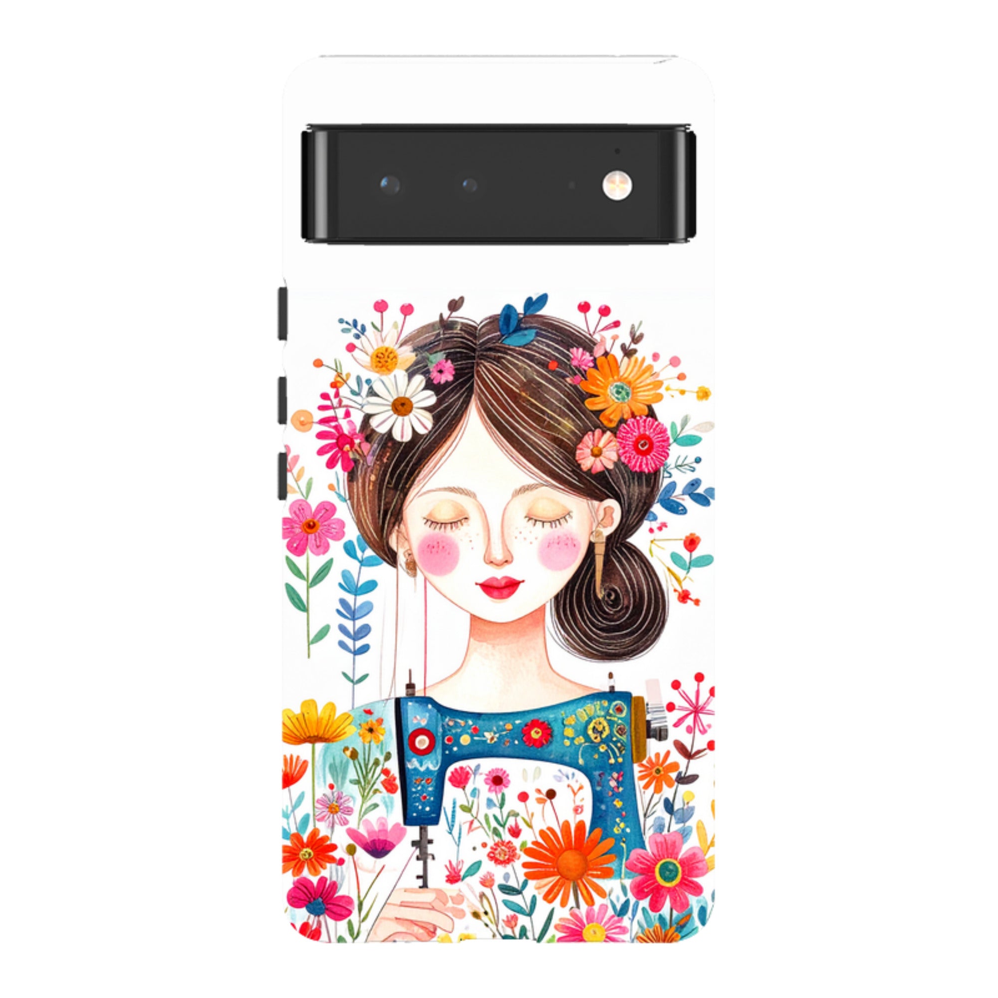 Google Tough Case - Floral Sewing Lady