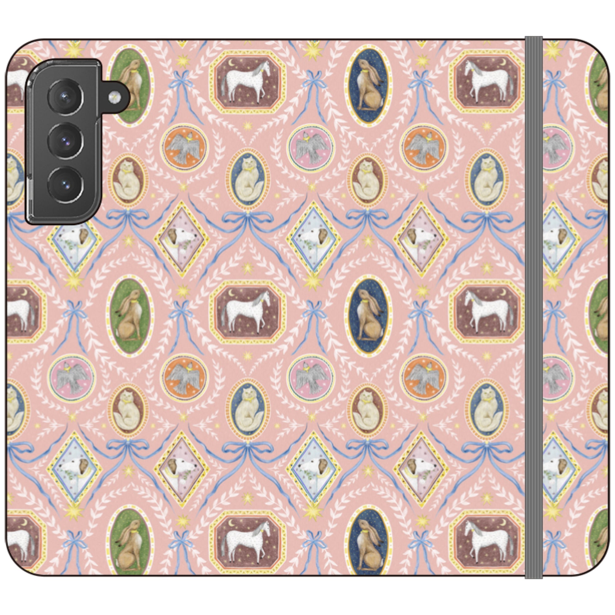 Charleston Peach Pink Wallet Case By Catherine Rowe