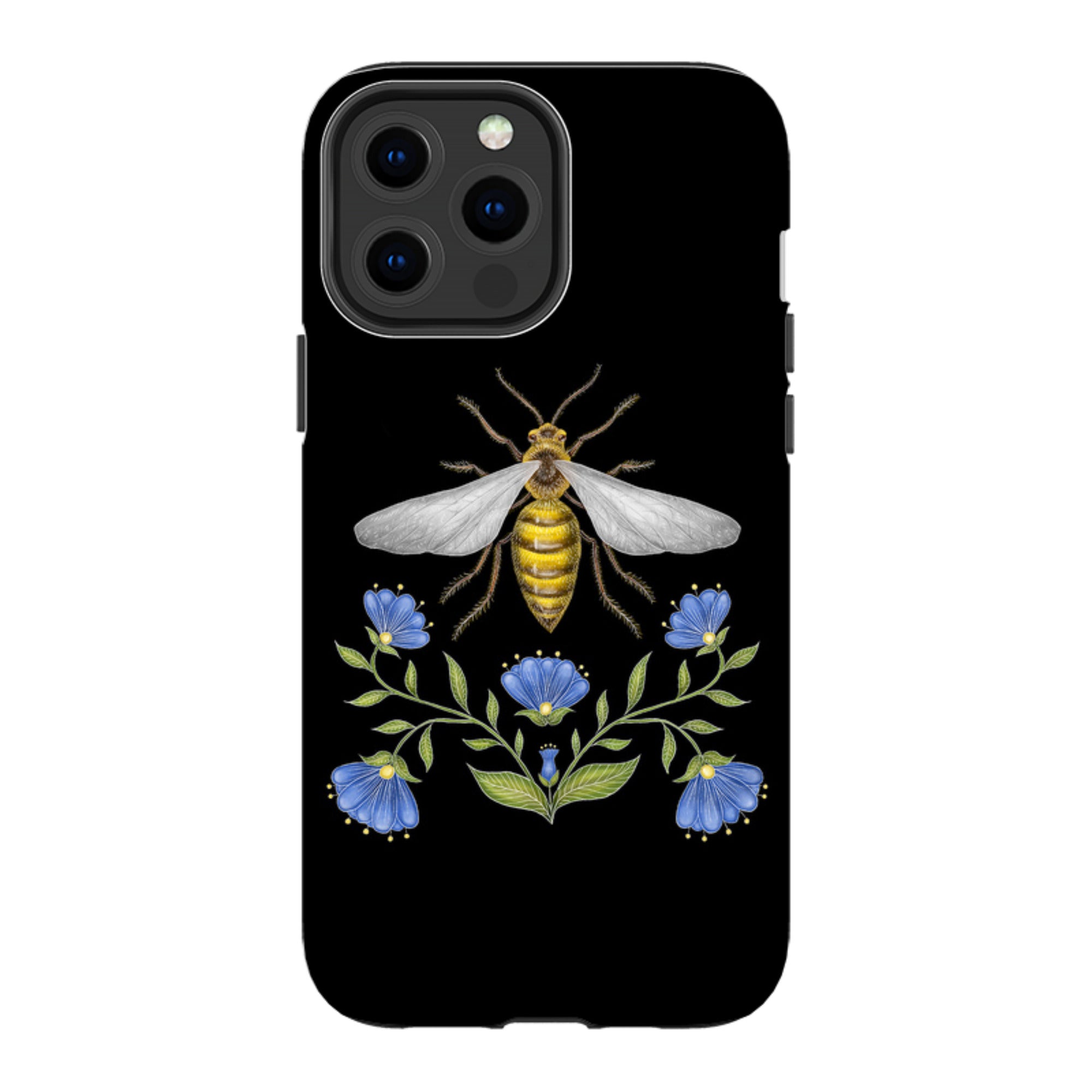 iPhone Tough Case - Wings Of Freedom Black By Catherine Rowe