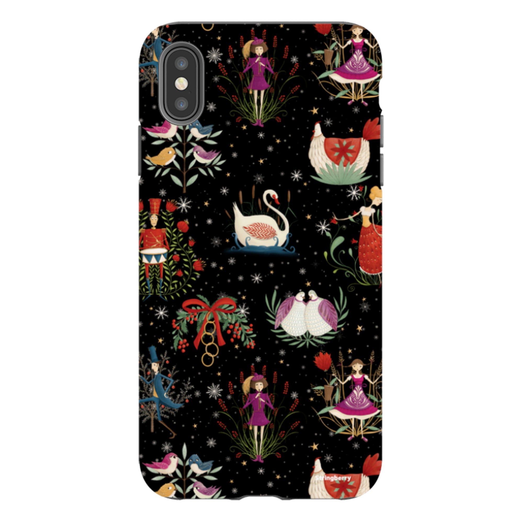 iPhone Tough Case - Twelve Days Black By Maja Lindberg