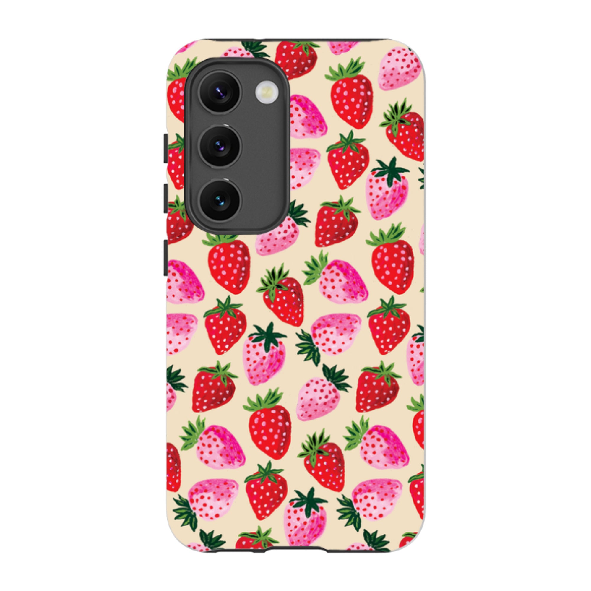 Samsung Tough  Case - Strawberry Scatter Cream By Emma Frances Grant