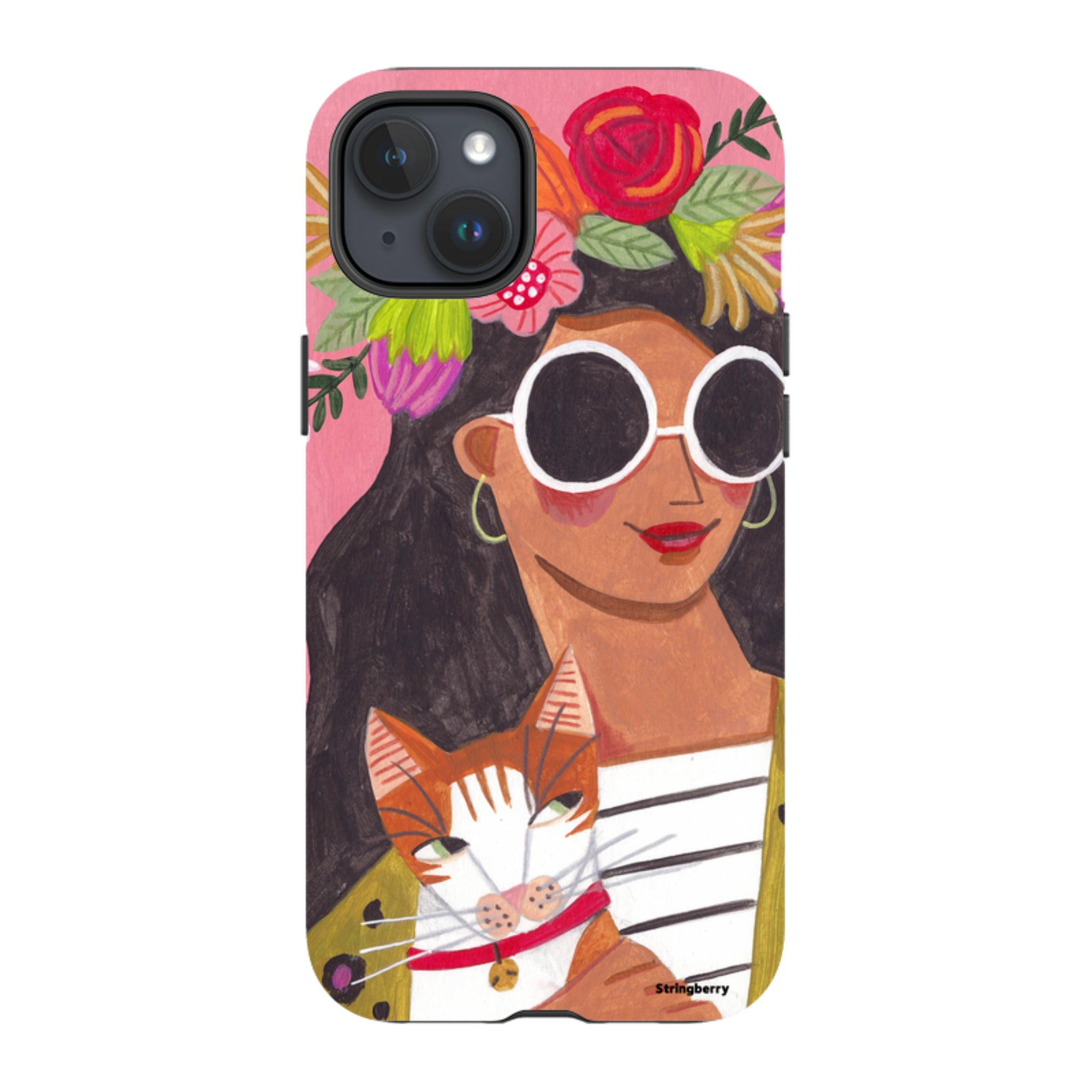 iPhone Tough Case - Woman & Cat By Caroline Bonne Muller