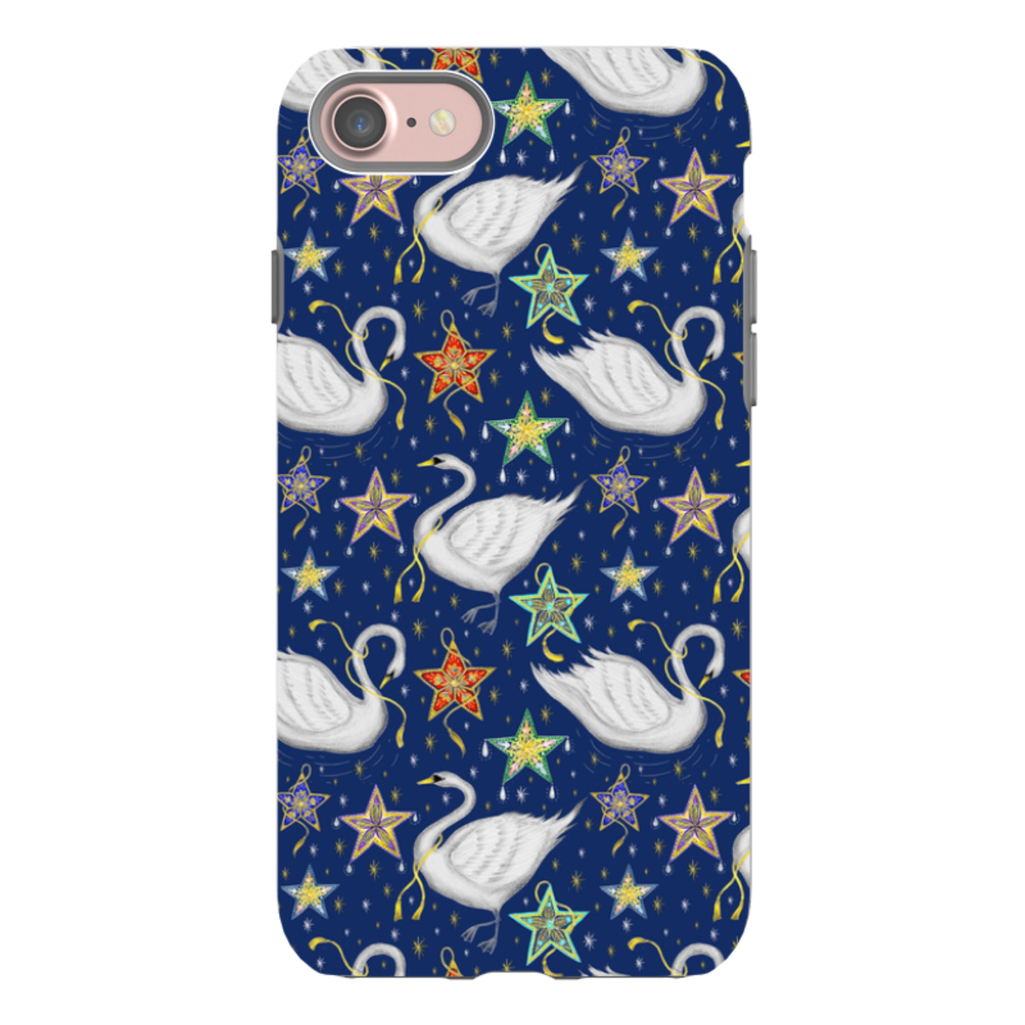 iPhone Tough Case - Swan Pattern By Catherine Rowe