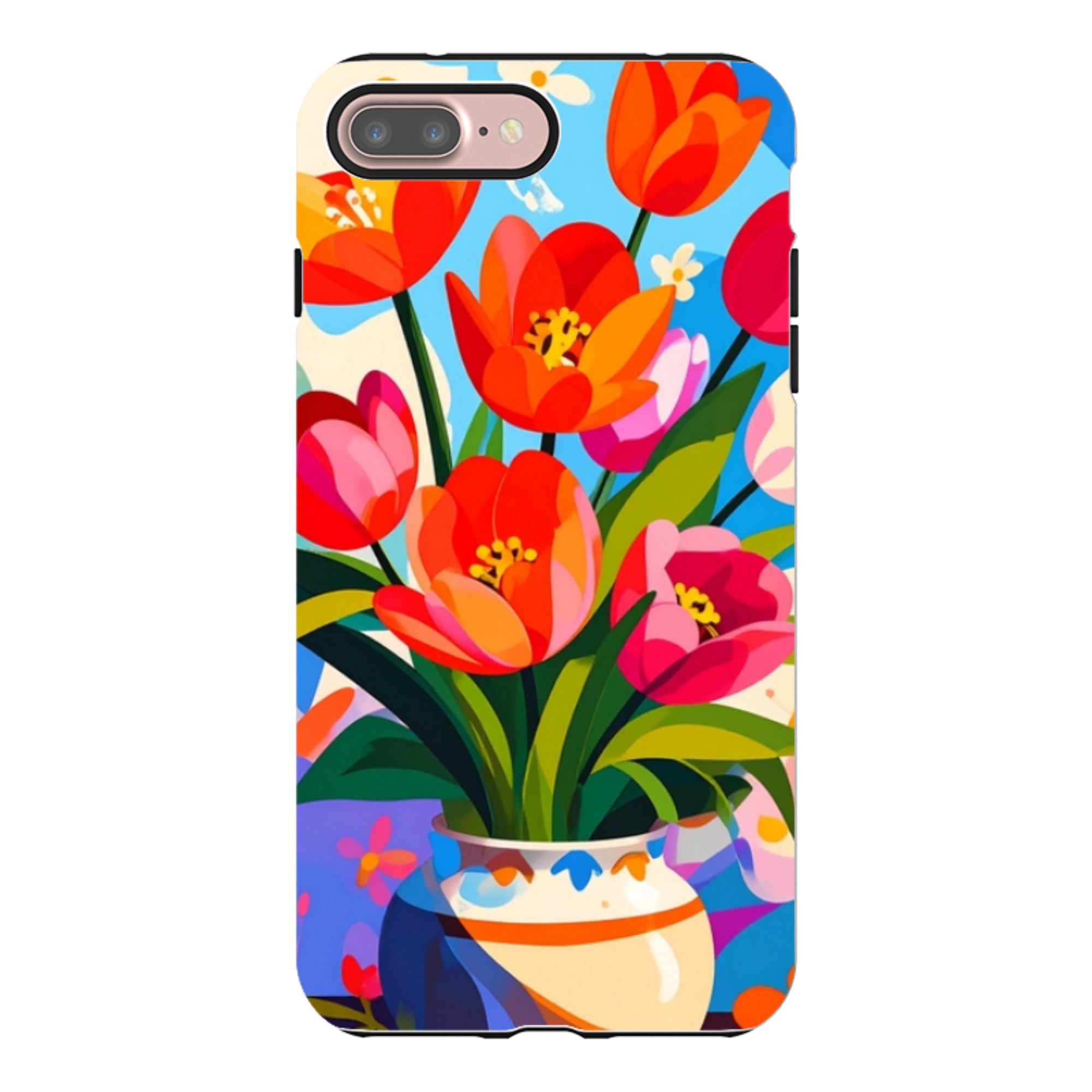 iPhone Tough Case - Tulip Pot Floral