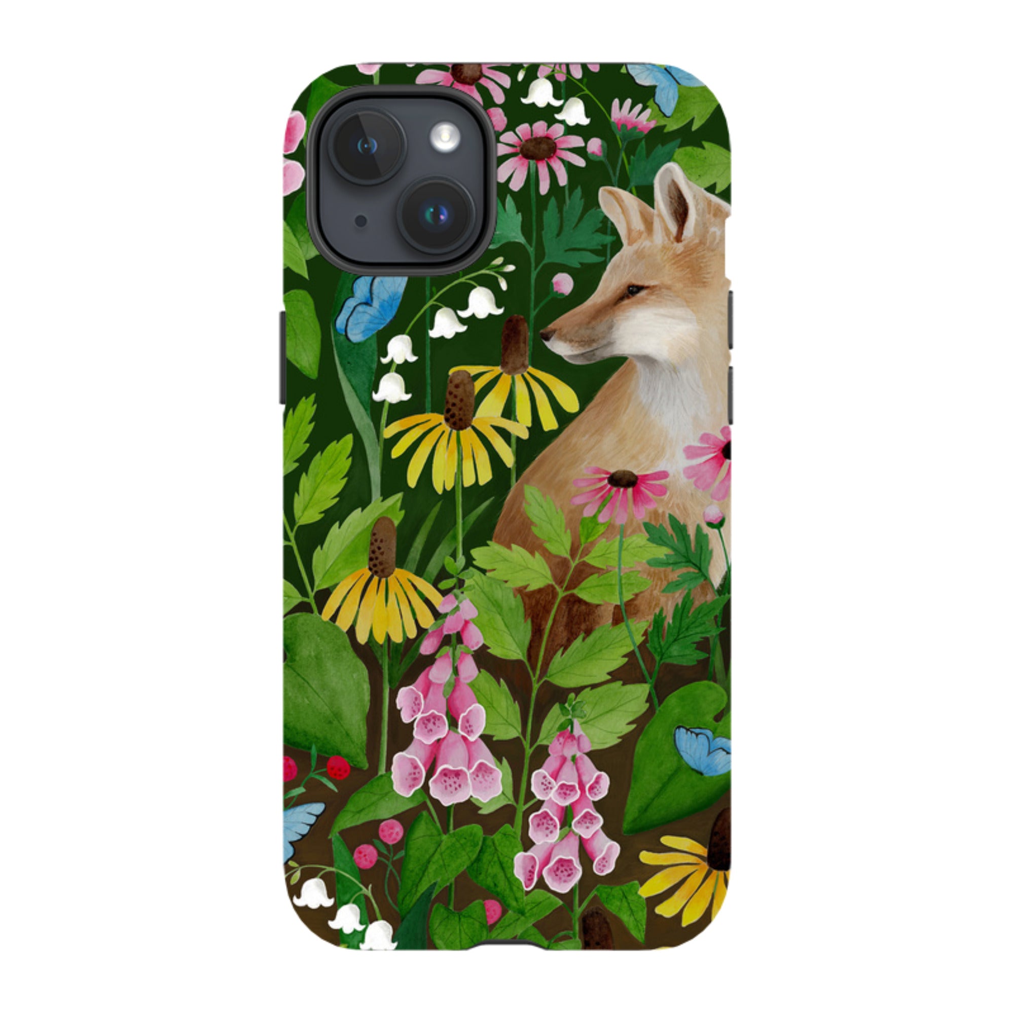 iPhone Tough Case - Fox And Foxgloves By Bex Parkin