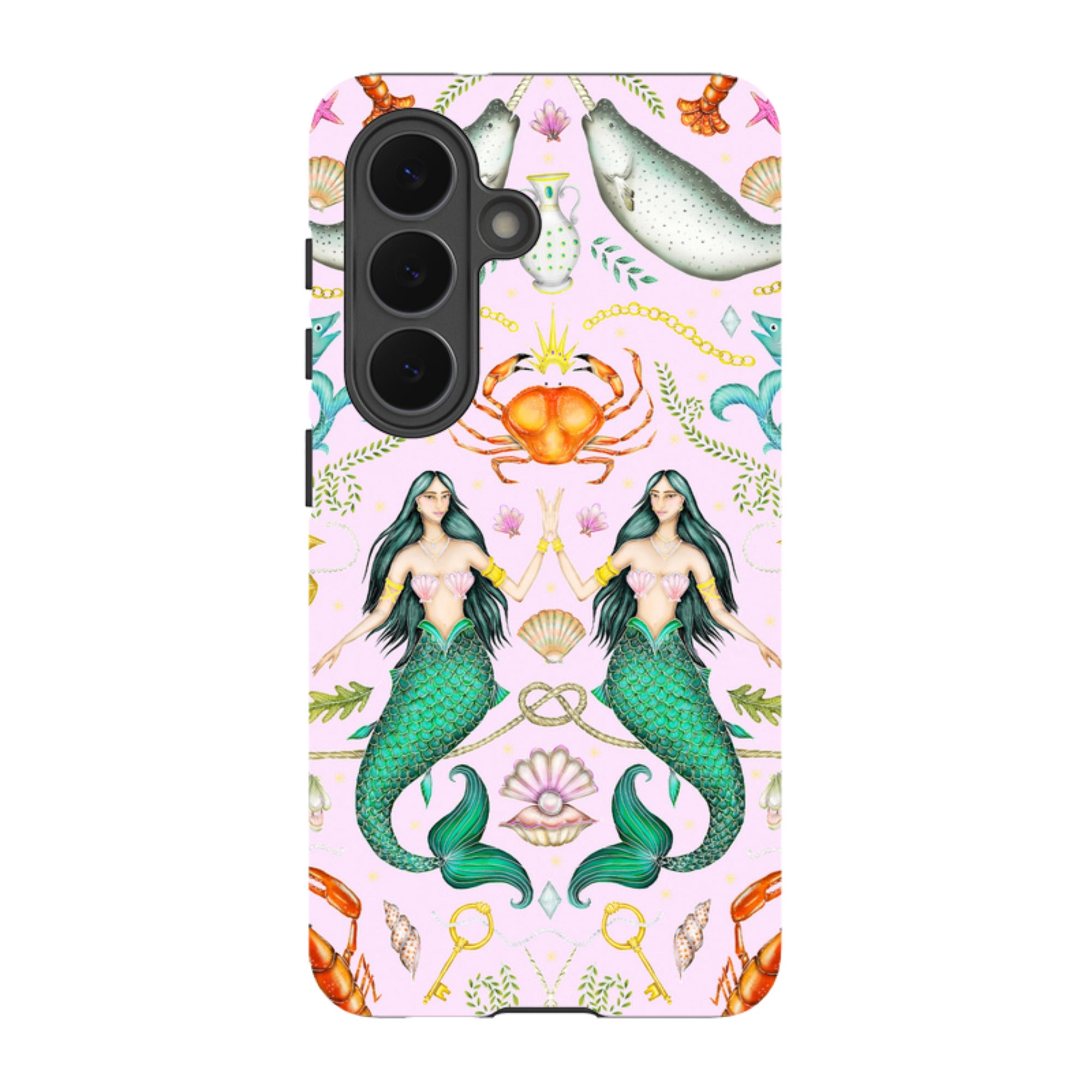 Samsung Tough Case - Tritons Treasure Pink By Catherine Rowe