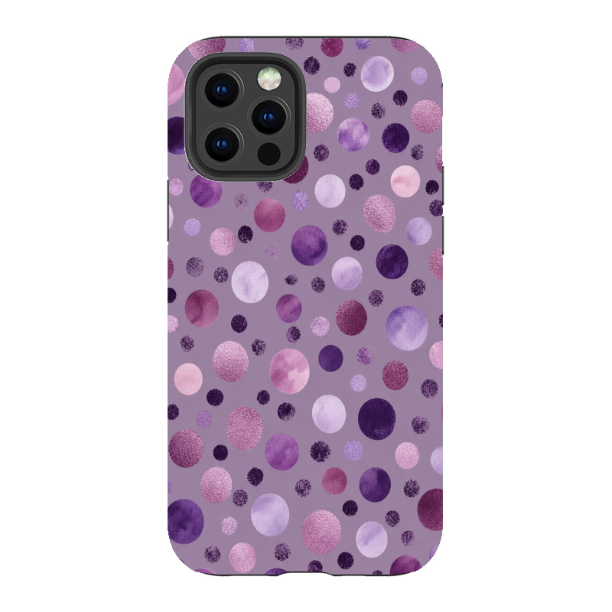 iPhone Tough Case - Mauve Polka Dot
