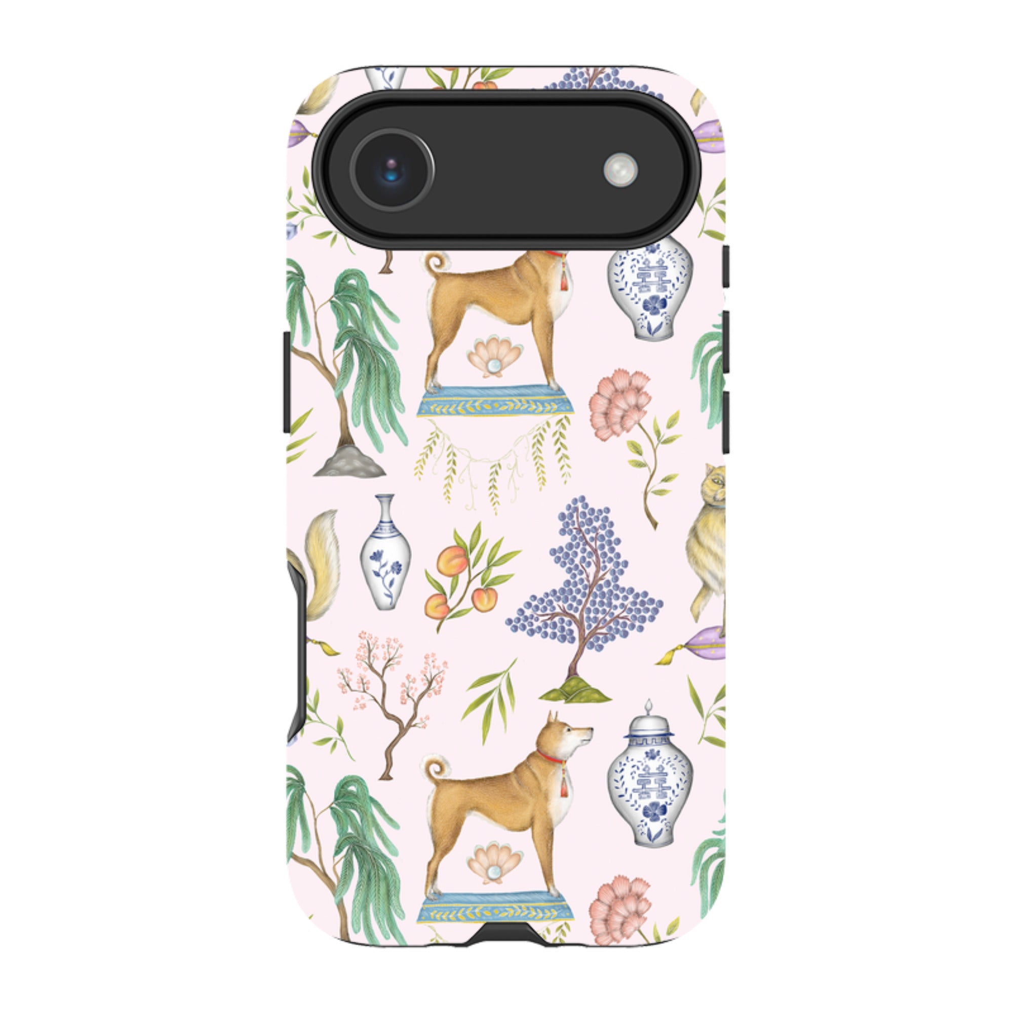 iPhone Tough Case - Chinoiserie Menagerie Pink By Catherine Rowe