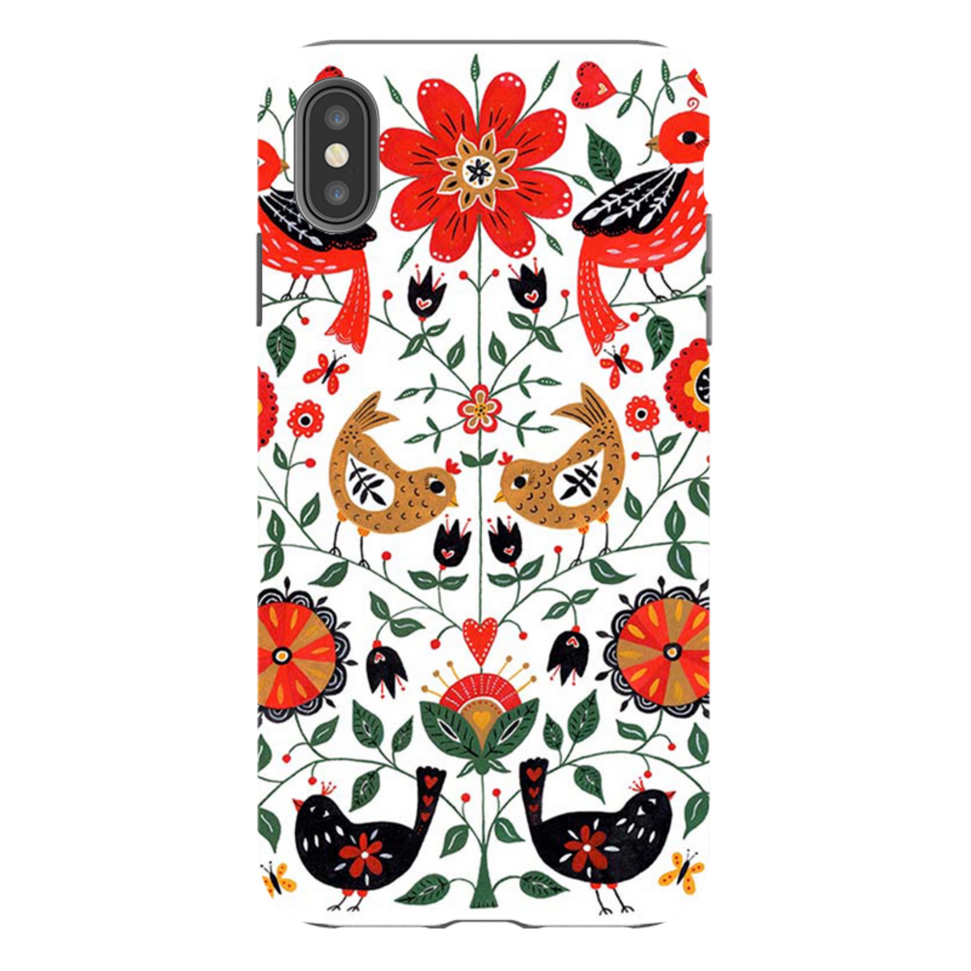iPhone Tough Case - Birds And florals By Suzy Taylor