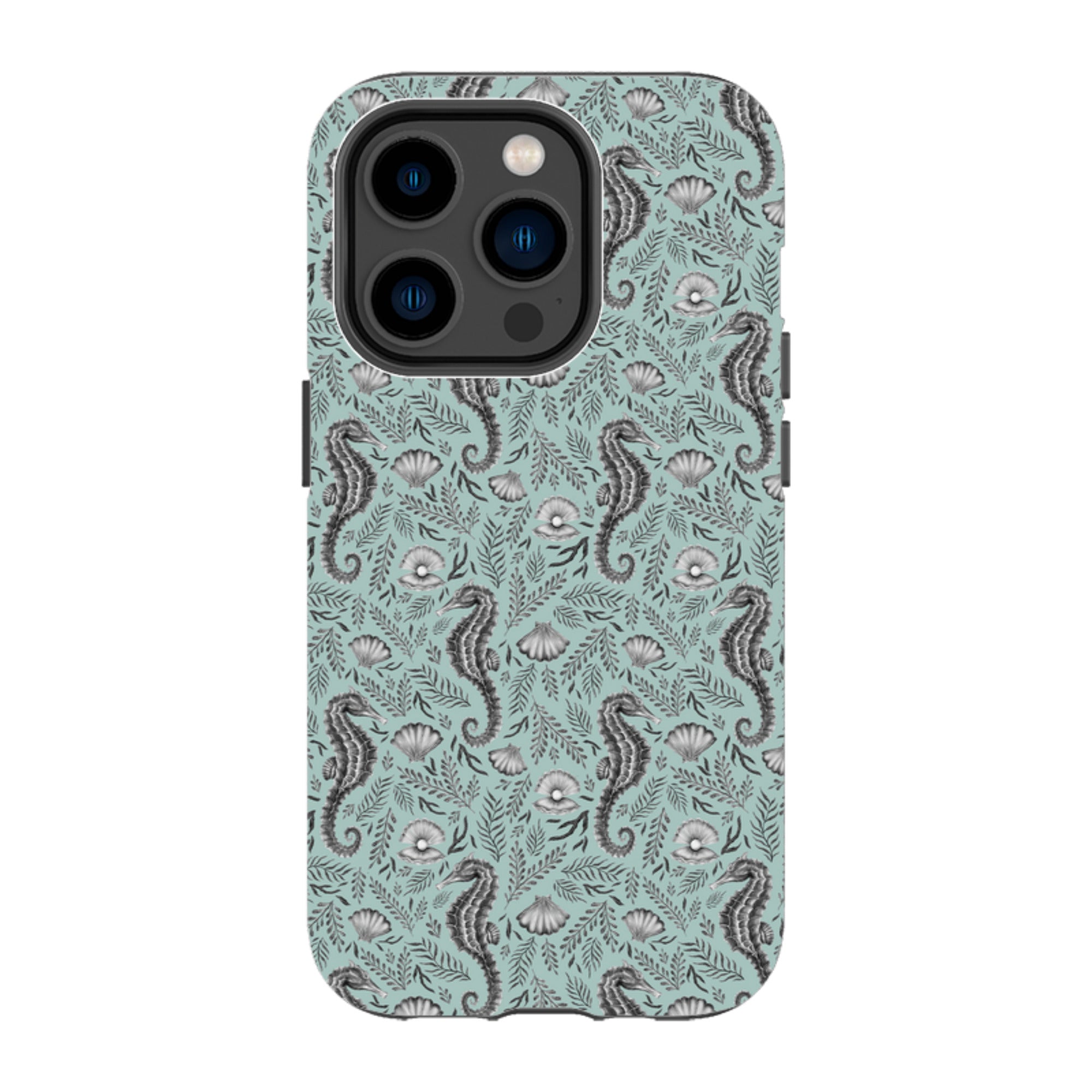 iPhone MagSafe Tough Case -  Seahorse Seafoam By Catherine Rowe