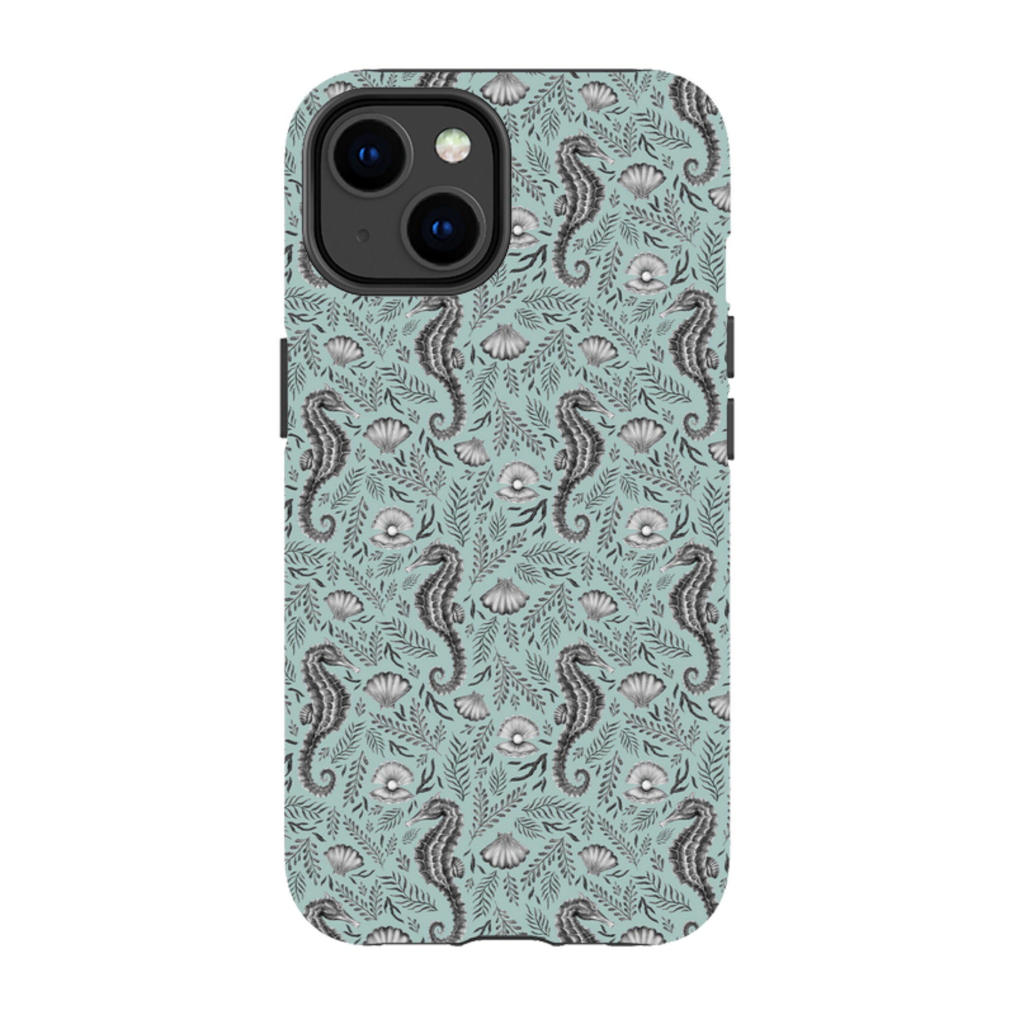 iPhone MagSafe Tough Case -  Seahorse Seafoam By Catherine Rowe