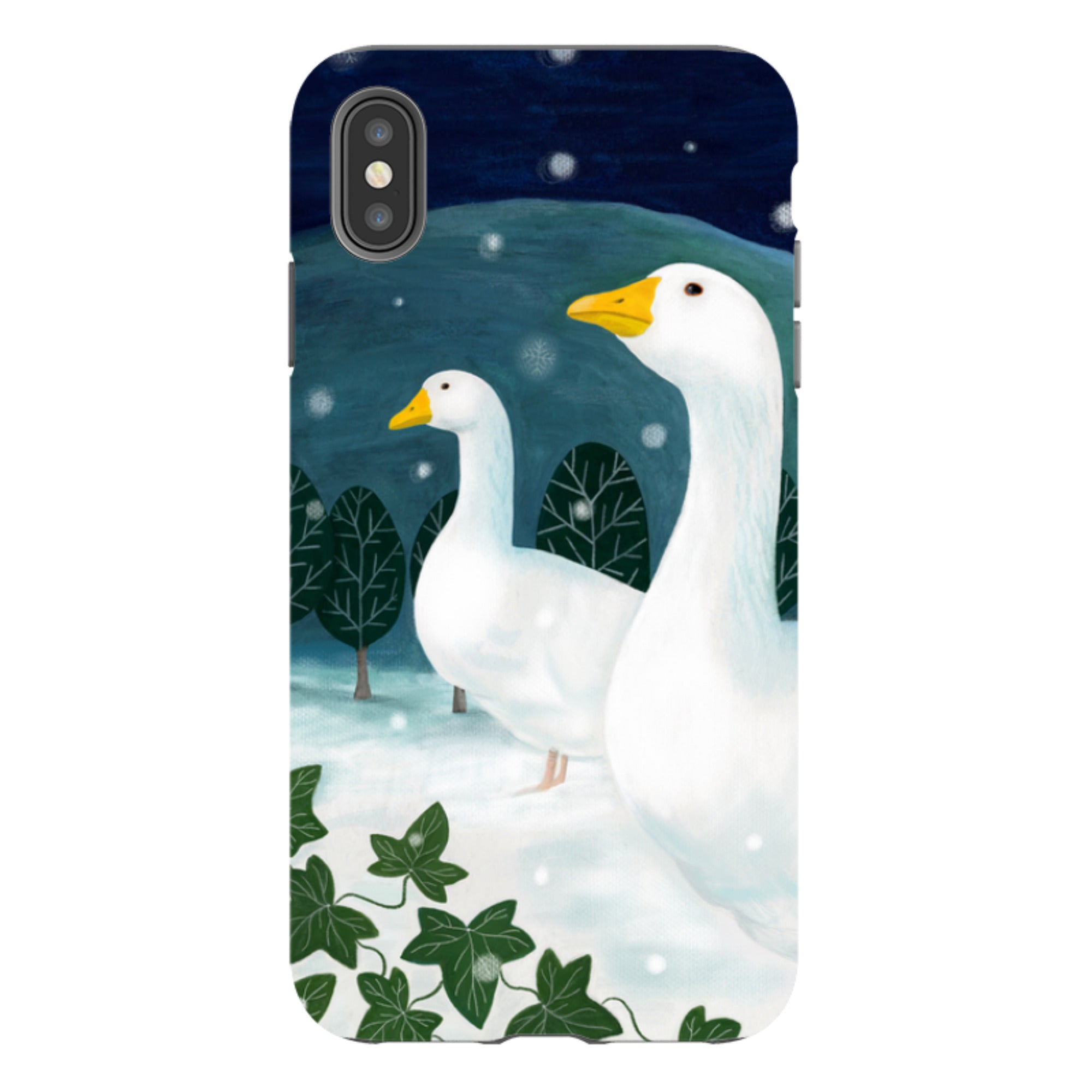 iPhone Tough Case - Winter Geese By Bex Parkin