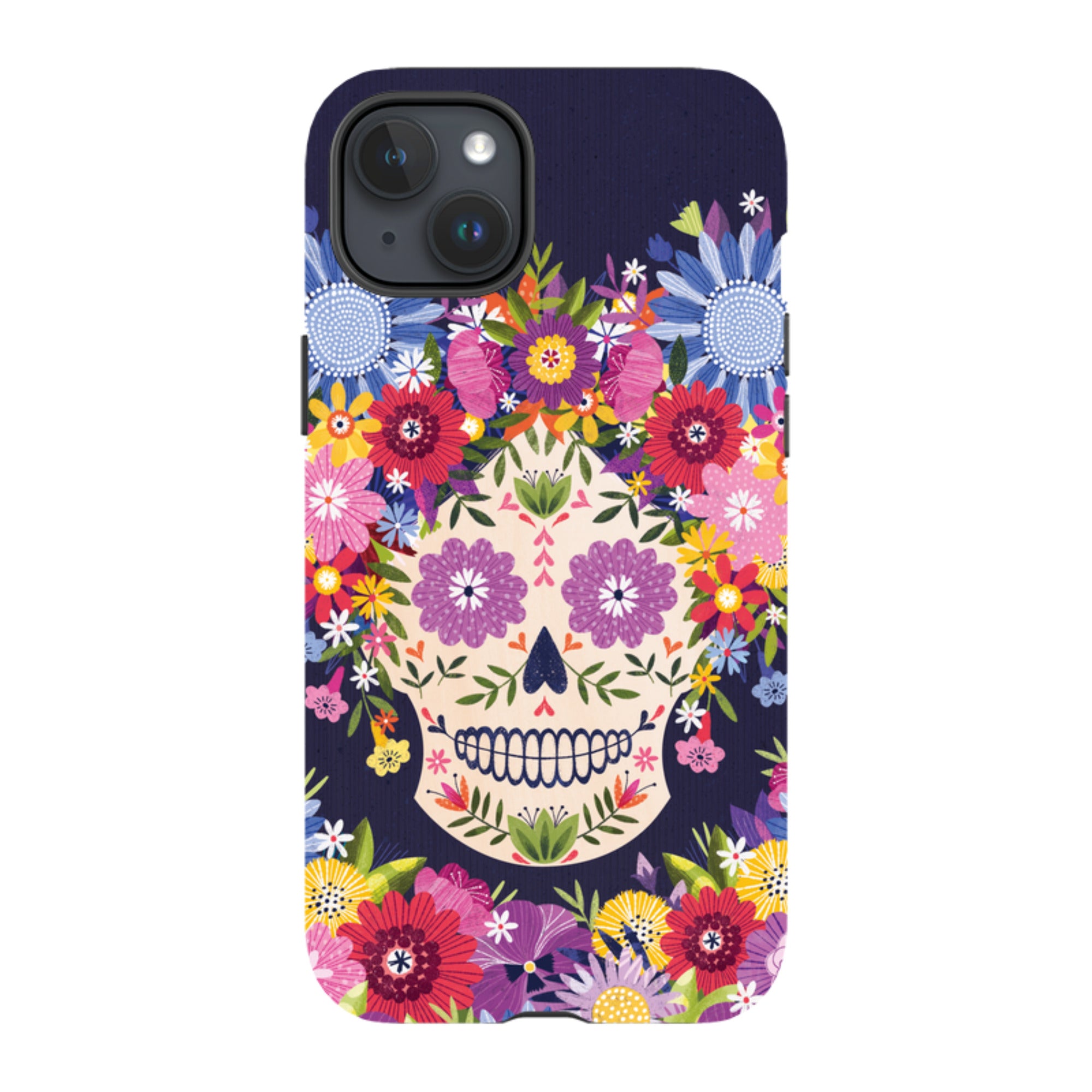 iPhone MagSafe Tough Case -  Sugar Skull Blue By Ali Brookes