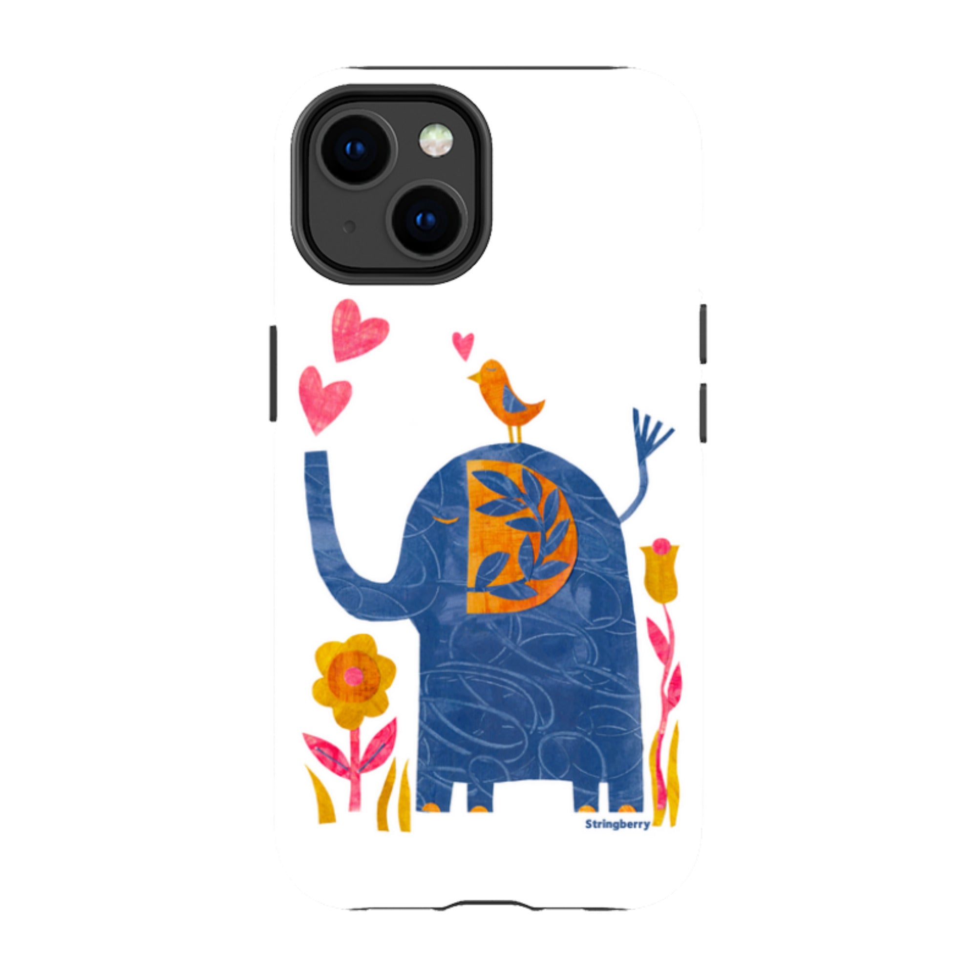 iPhone Tough Case - Elephant In Love By Tracey English