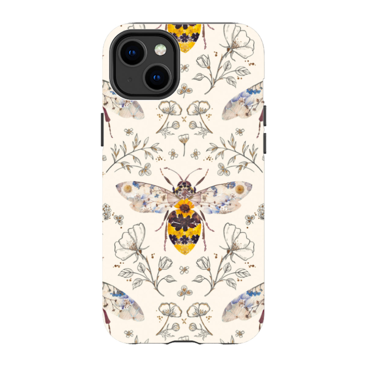 iPhone Tough Case - Alabaster Bumble Bee By Helen Ahpornsiri