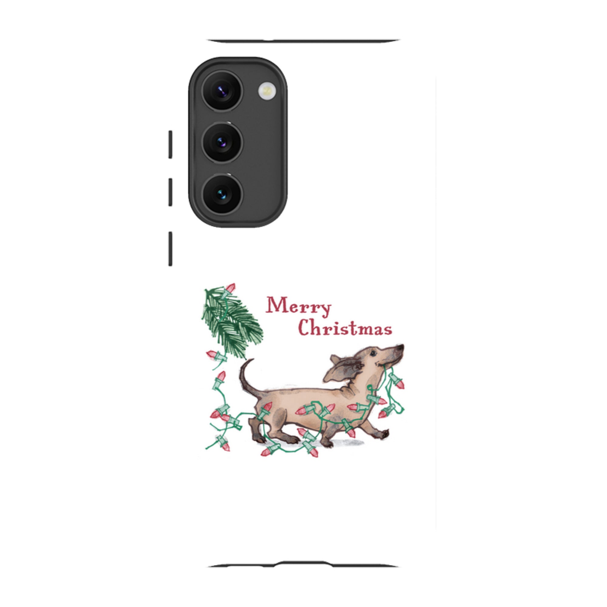 Samsung Tough Case - Christmas Dachshund By Liane Payne