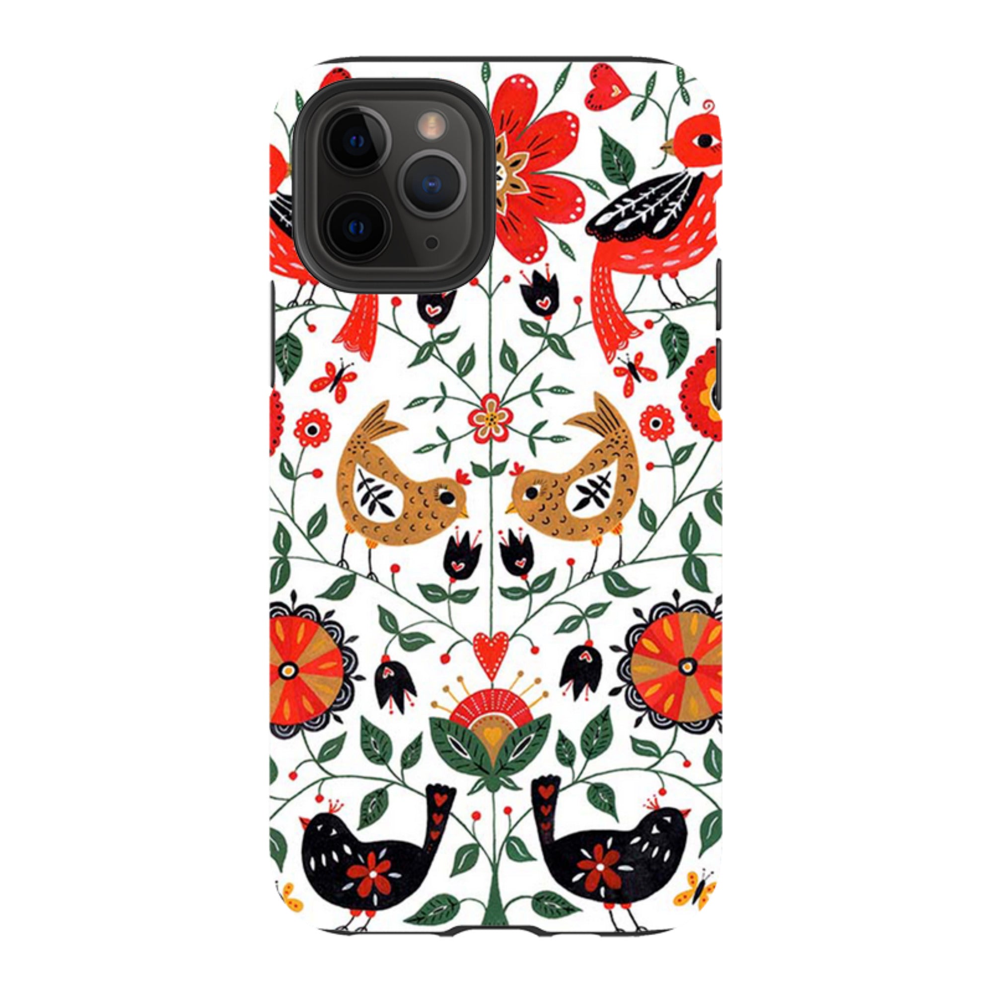 iPhone Tough Case - Birds And florals By Suzy Taylor
