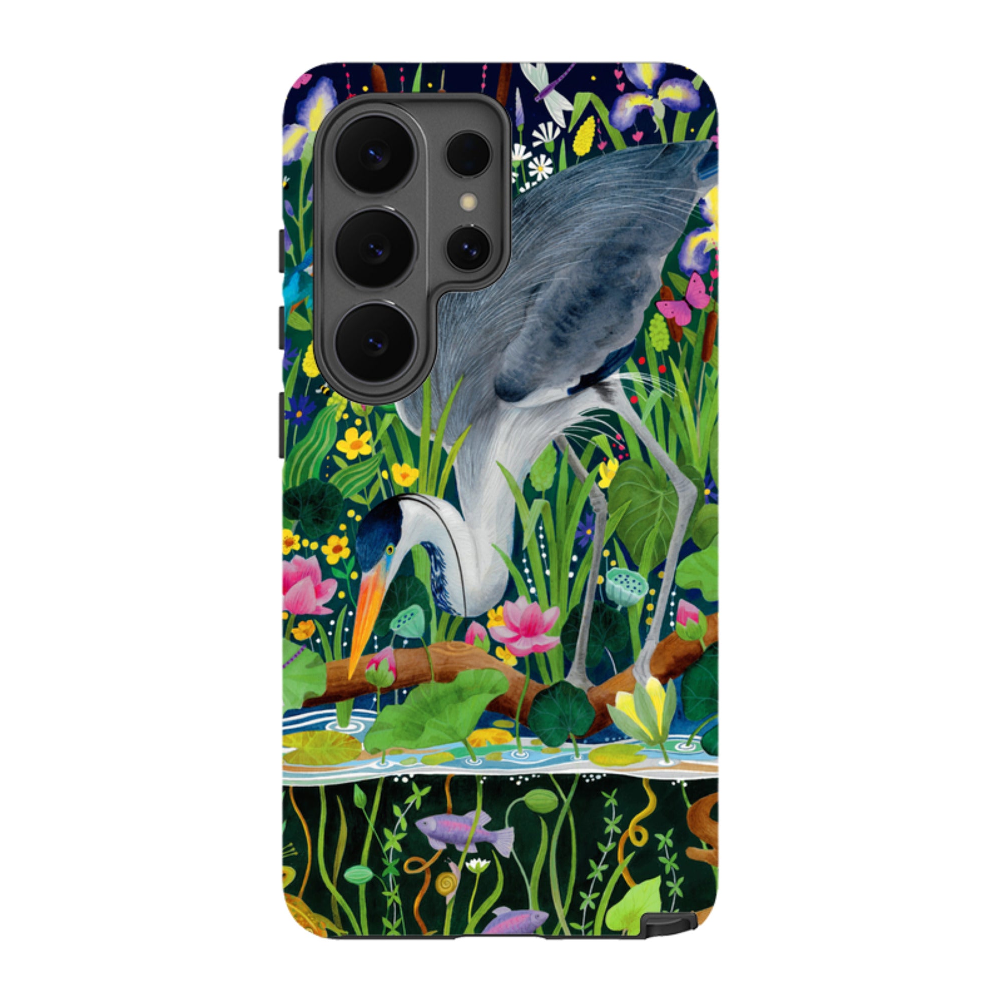 Samsung Tough Case - Heron Fishing By Bex Parkin