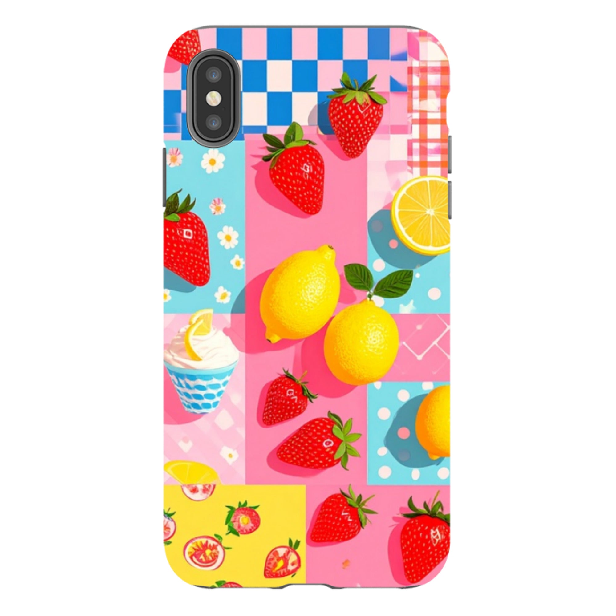 iPhone Tough Case - Lemon Strawberry Ice Cream